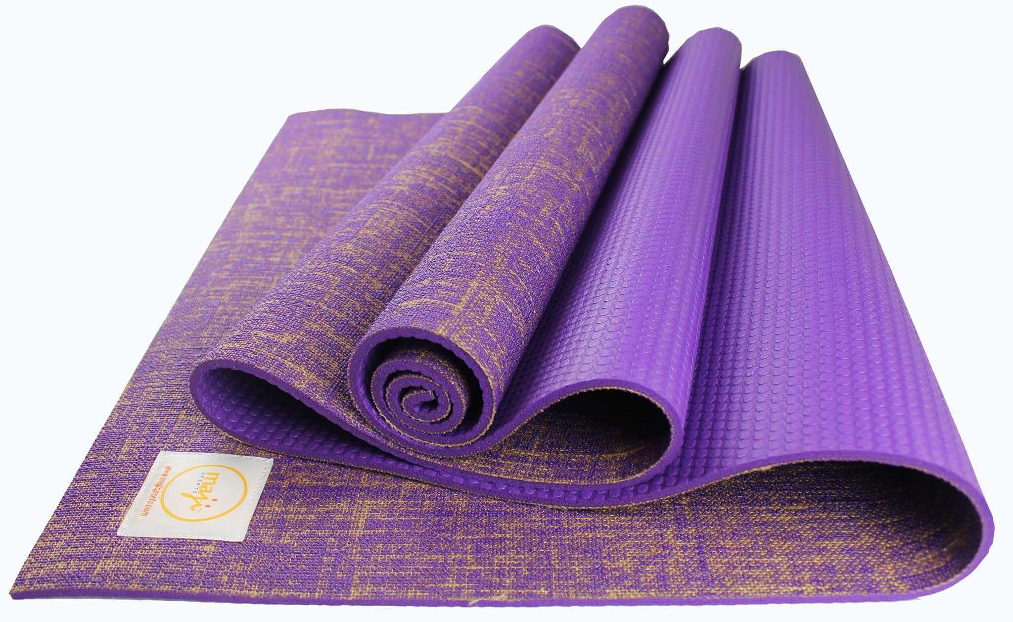 Jute Premium Eco Yoga Mat showcasing natural jute fibers and textured surface for superior grip, ideal for yoga and Pilates.