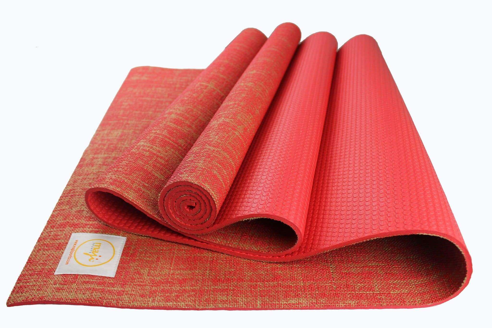 Jute Premium Eco Yoga Mat showcasing natural jute fibers and textured surface for superior grip, ideal for yoga and Pilates.