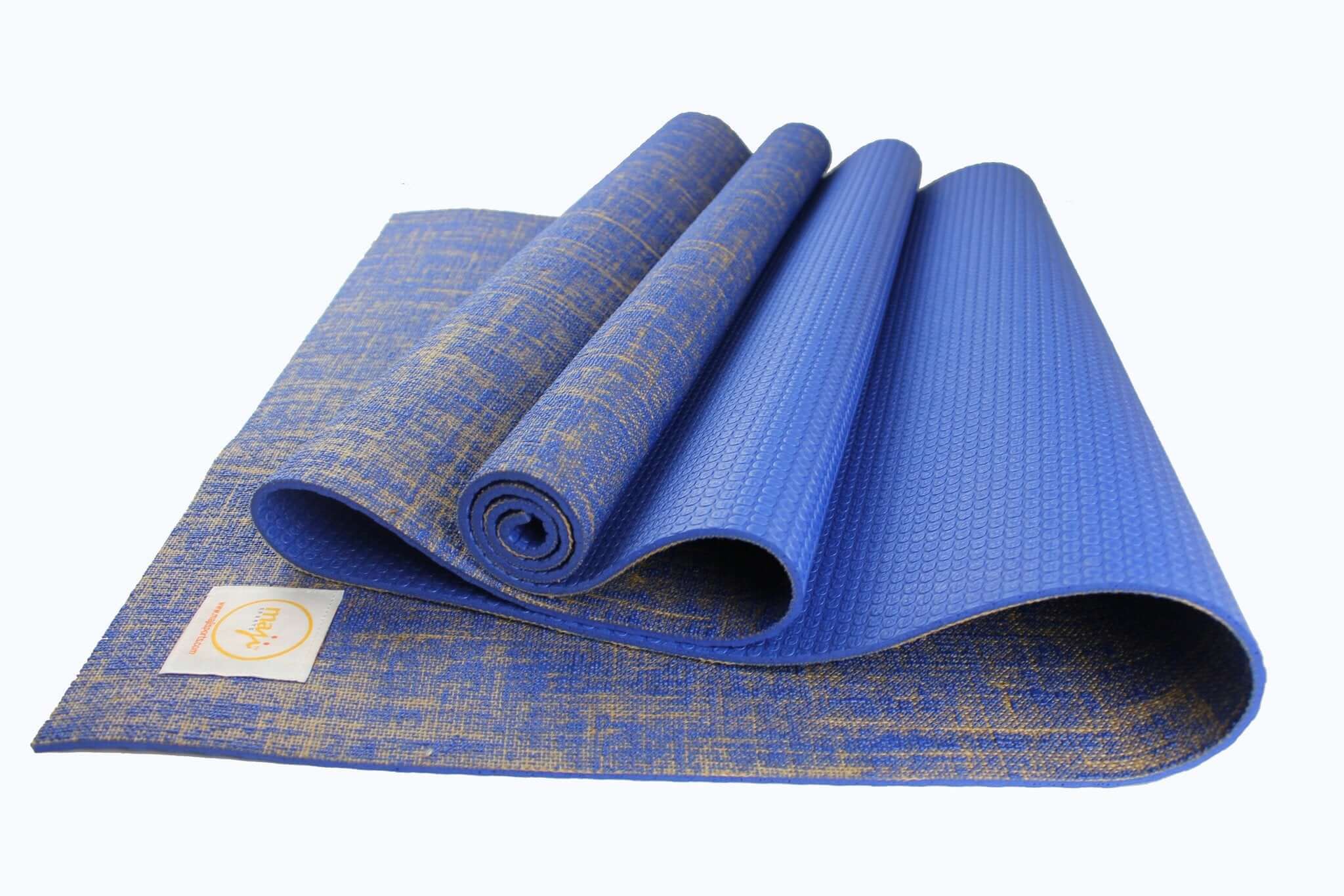 Jute Premium Eco Yoga Mat showcasing natural jute fibers and textured surface for superior grip, ideal for yoga and Pilates.