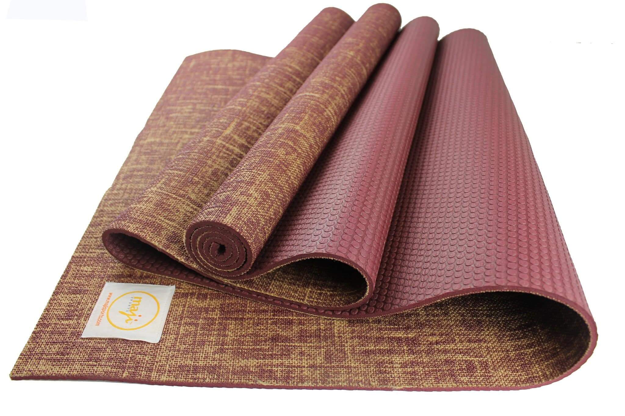 Jute Premium Eco Yoga Mat showcasing natural jute fibers and textured surface for superior grip, ideal for yoga and Pilates.