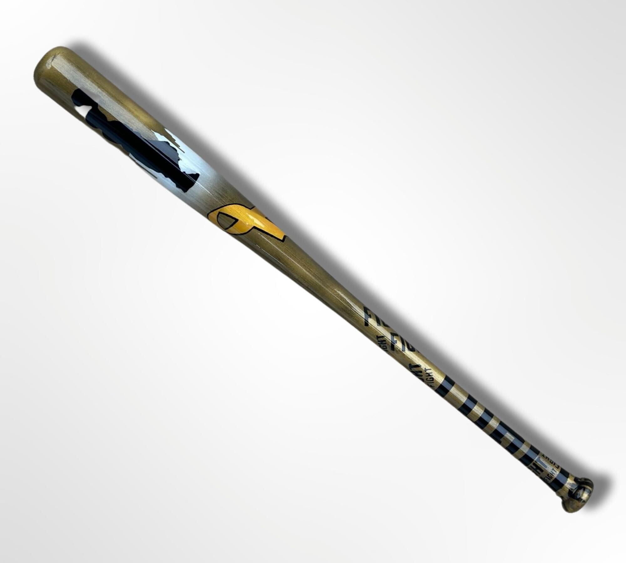 LV Lumber x Stadium Custom Kicks Trophy Bat featuring a unique custom design, perfect for collectors and sports enthusiasts.