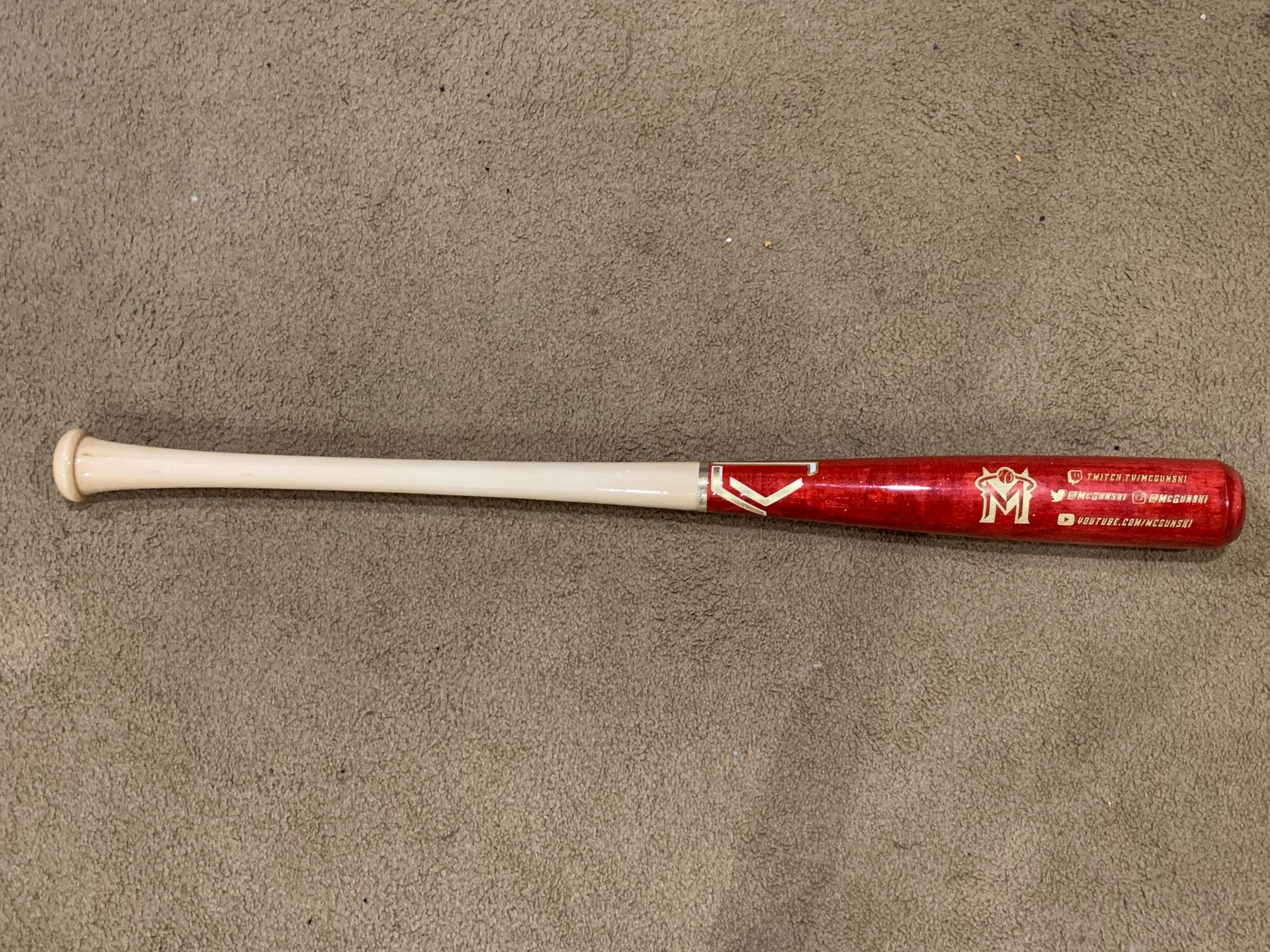 Customized LV MLB The Show Streamer Diamond Dynasty Trophy Bats designed for Twitch streamers, showcasing unique styles.