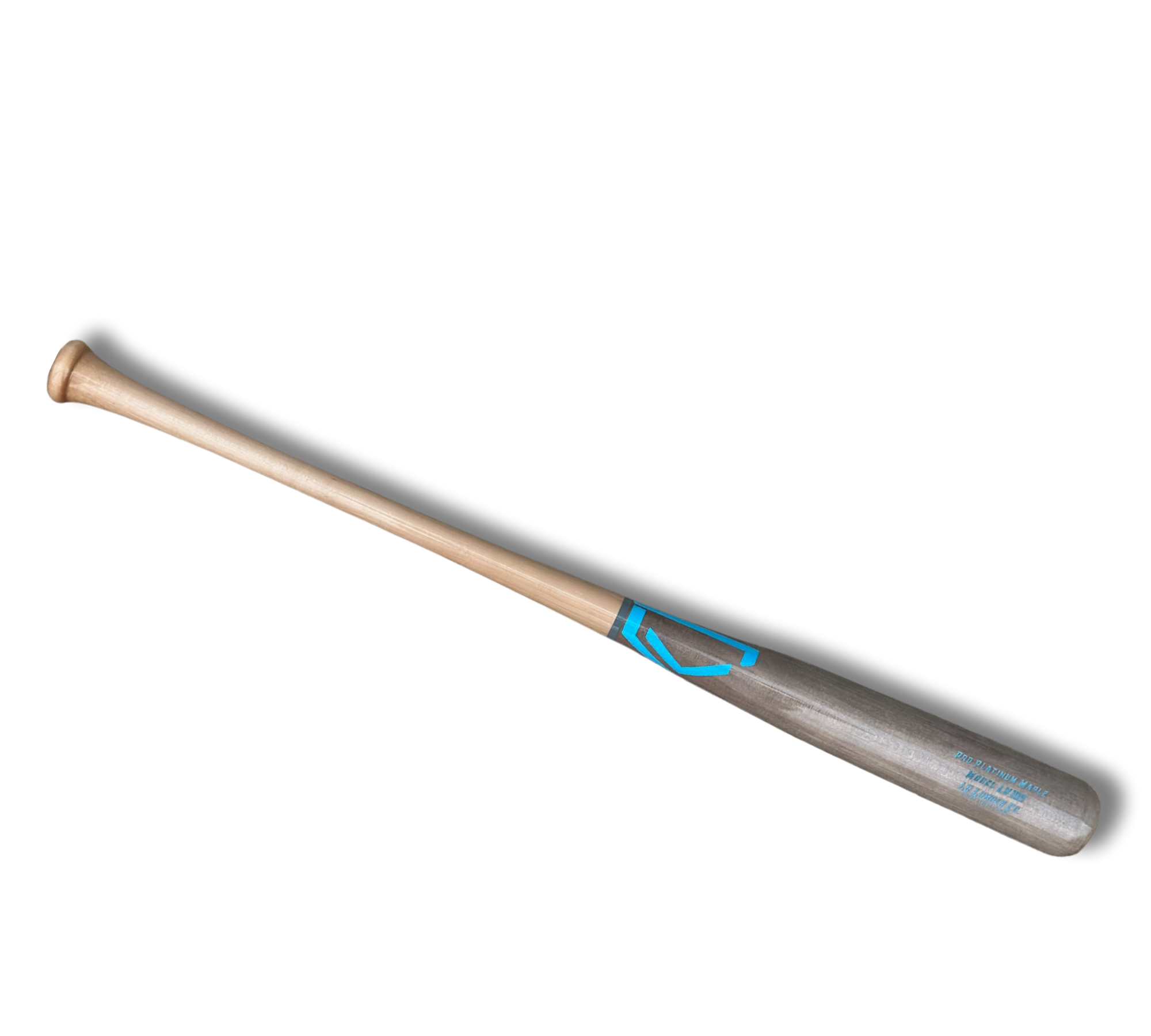 LV195 baseball bat made of maple wood with a tapered knob and medium barrel size, designed for gap-to-gap hitters.