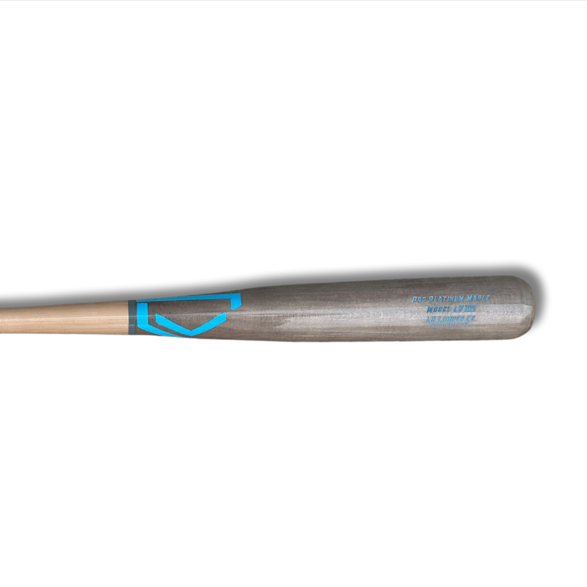 LV195 baseball bat made of maple wood with a tapered knob and medium barrel size, designed for gap-to-gap hitters.