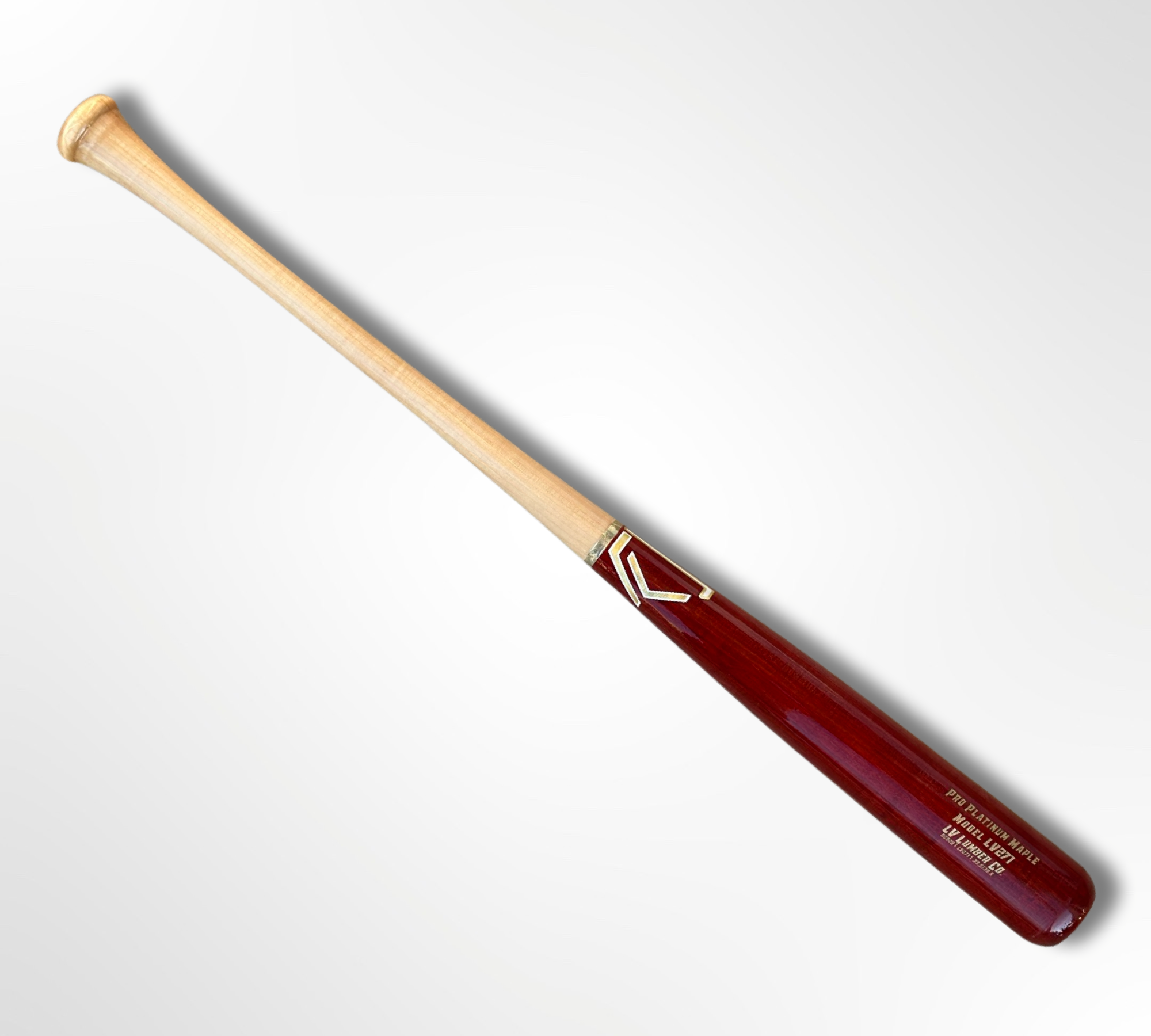 LV271 baseball bat made of maple wood with a tapered knob and medium barrel size, designed for gap-to-gap hitters.