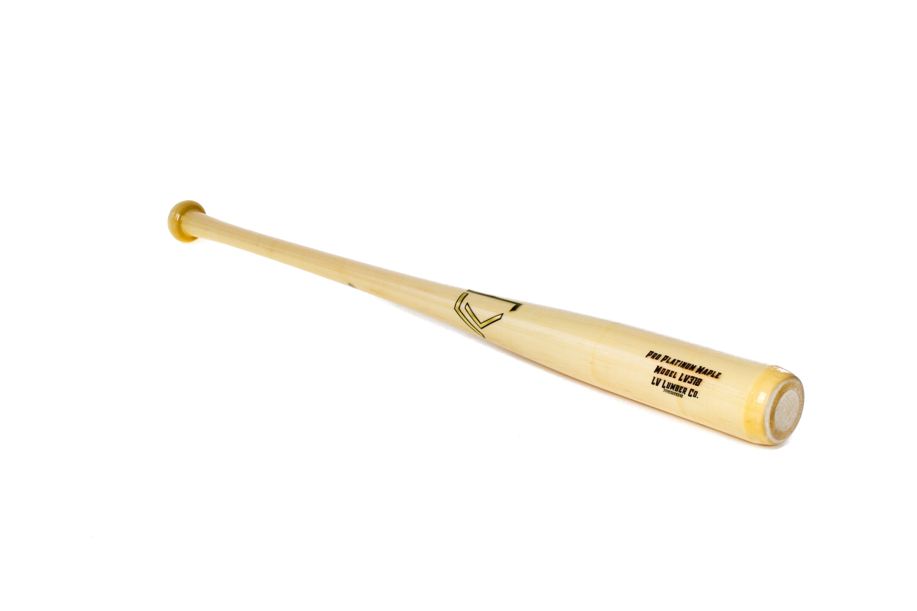 LV318 Maple Baseball Bat with traditional knob and thin handle, designed for gap-to-gap hitters.