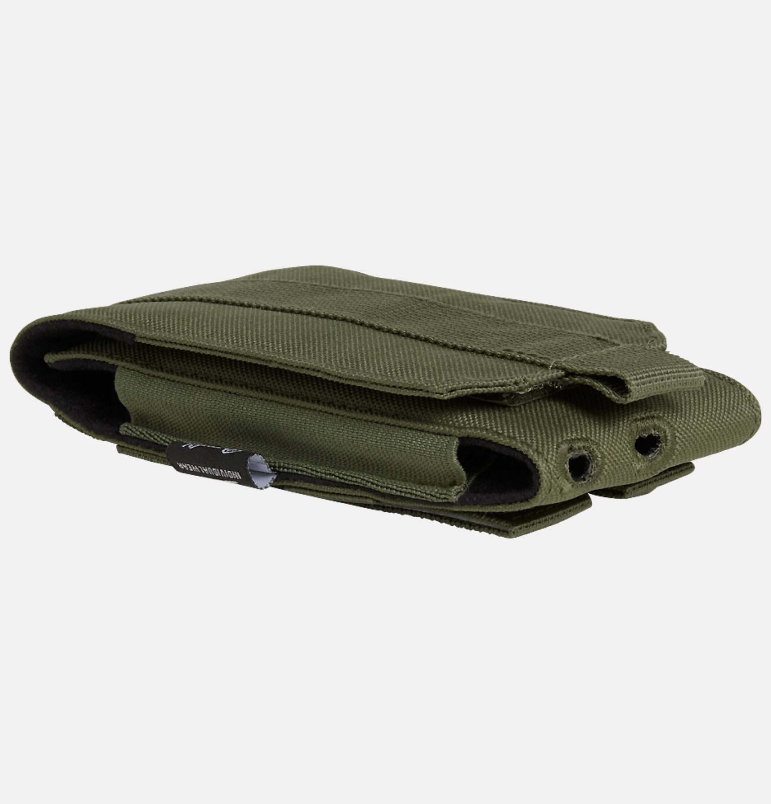 Molle Phone Pouch made of robust 600DEN polyester, featuring PALS fastening loops, soft inner material, and secure velcro fastening for smartphone protection.