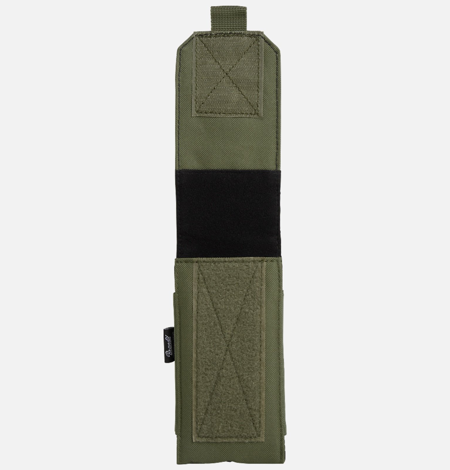 Molle Phone Pouch made of robust 600DEN polyester, featuring PALS fastening loops, soft inner material, and secure velcro fastening for smartphone protection.