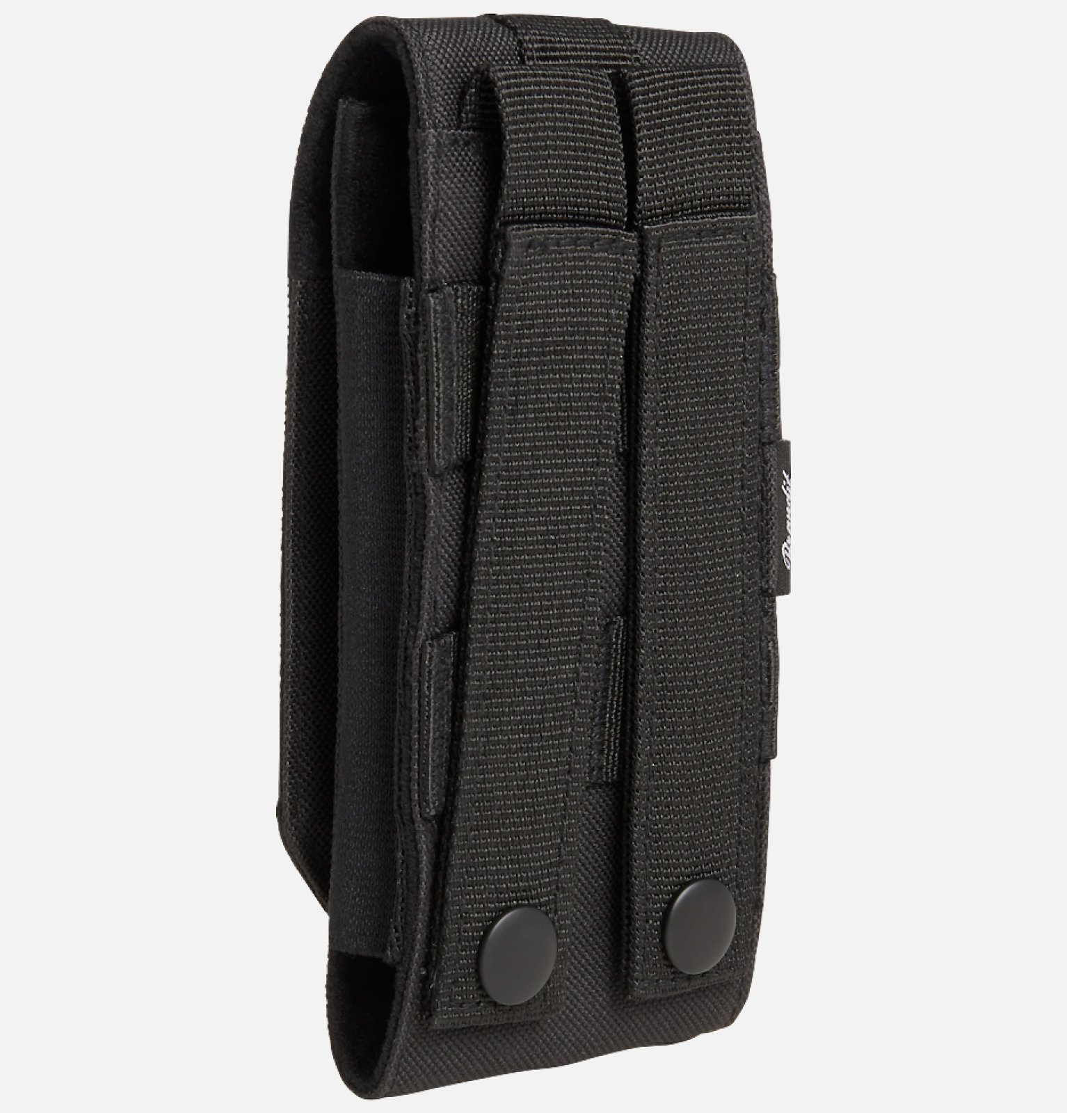 Molle Phone Pouch made of robust 600DEN polyester, featuring PALS fastening loops, soft inner material, and secure velcro fastening for smartphone protection.