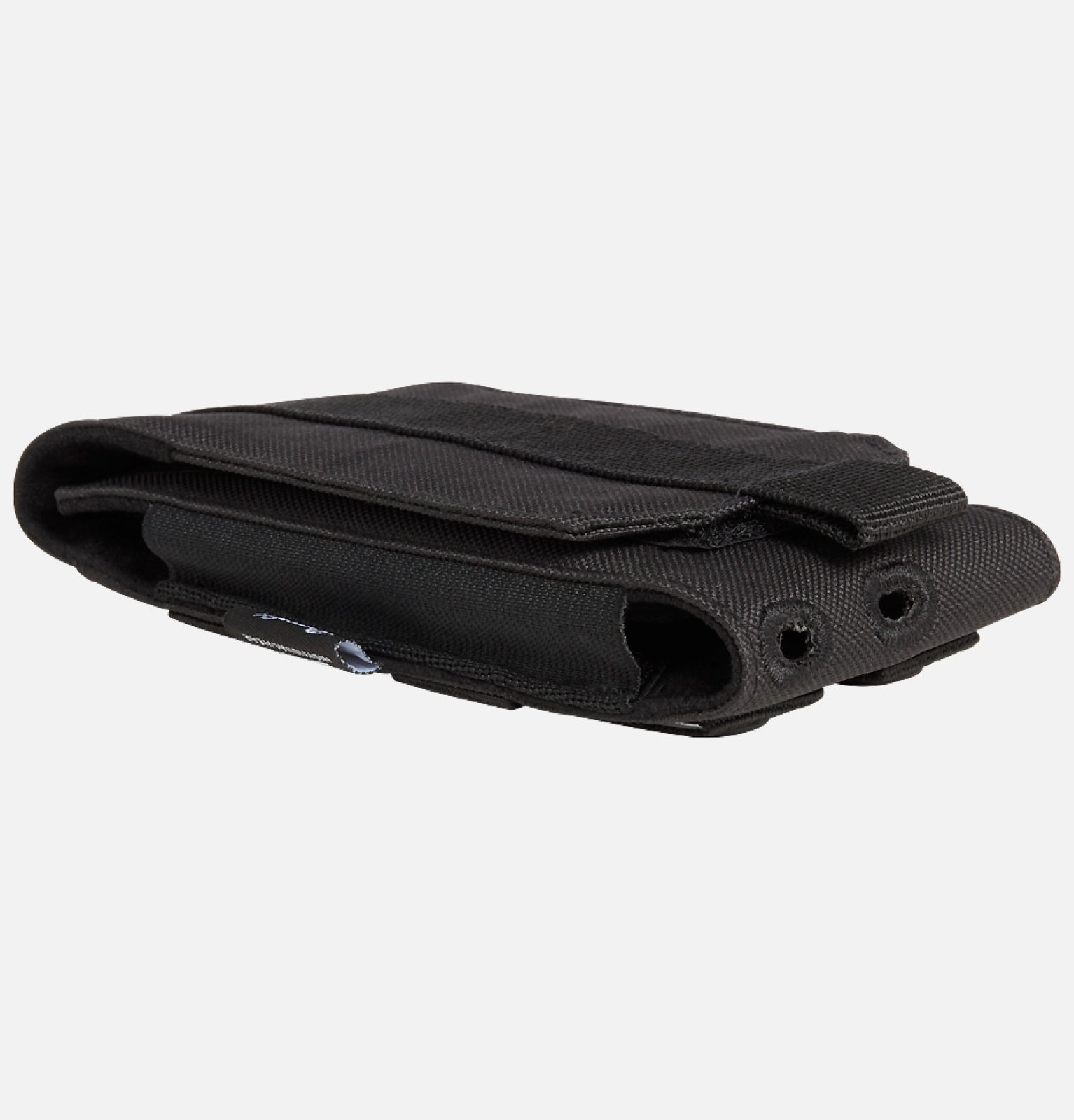 Molle Phone Pouch made of robust 600DEN polyester, featuring PALS fastening loops, soft inner material, and secure velcro fastening for smartphone protection.