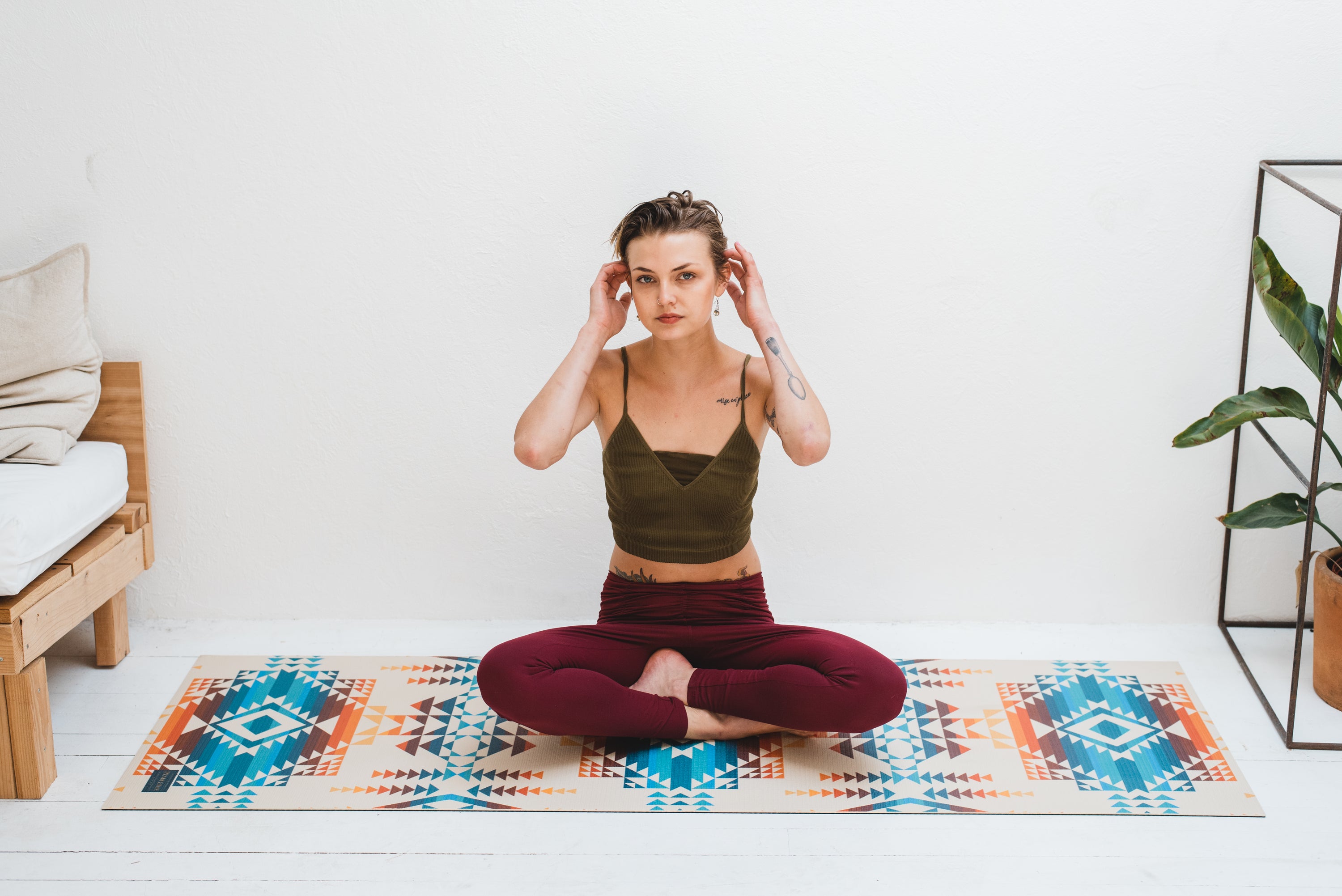 Pendleton x Yune Yoga Mat Pilot Rock 5mm featuring a textured surface and eco-friendly design, perfect for yoga enthusiasts.