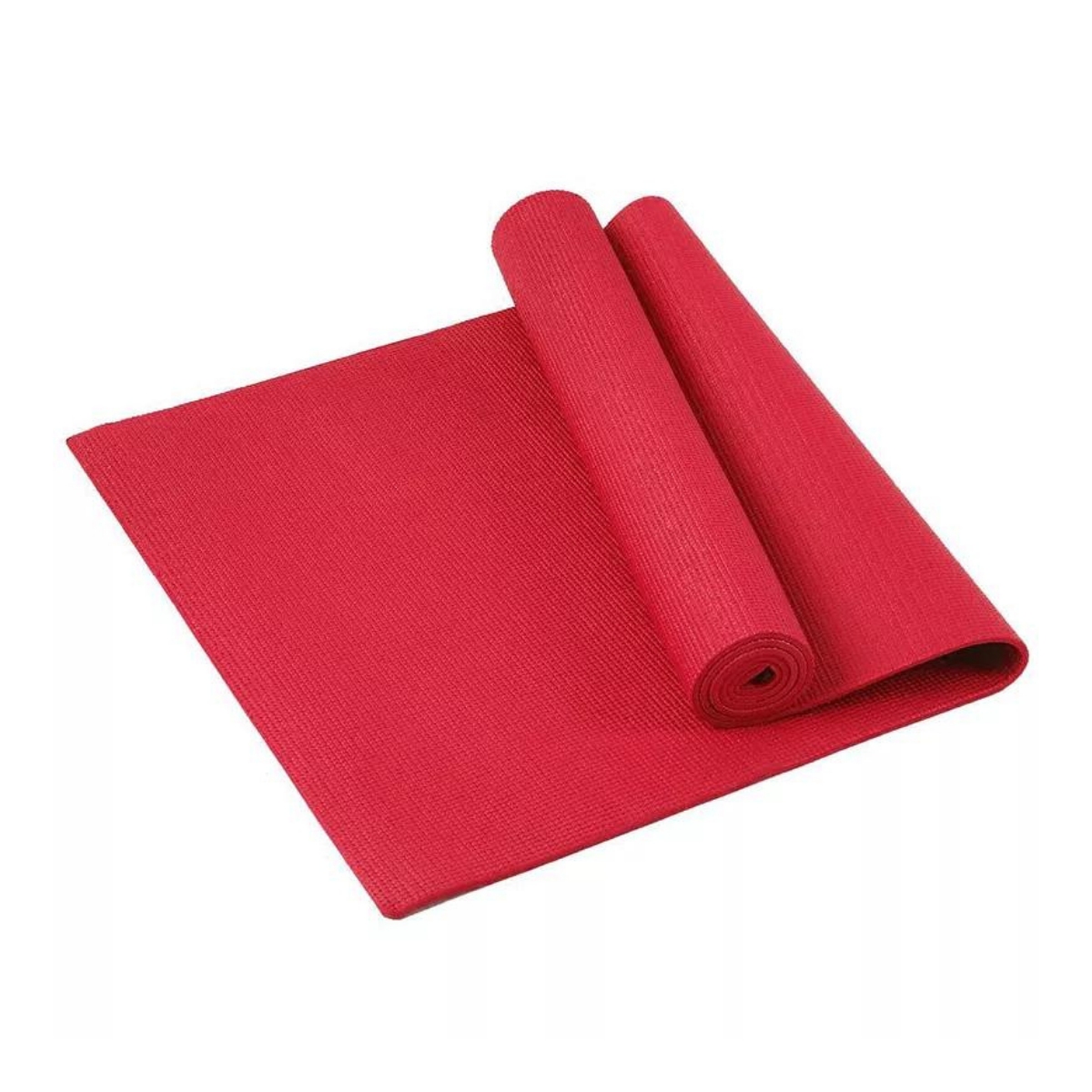 Performance Yoga Mat with Carrying Straps in vibrant colors, showcasing its textured surface and portability features.