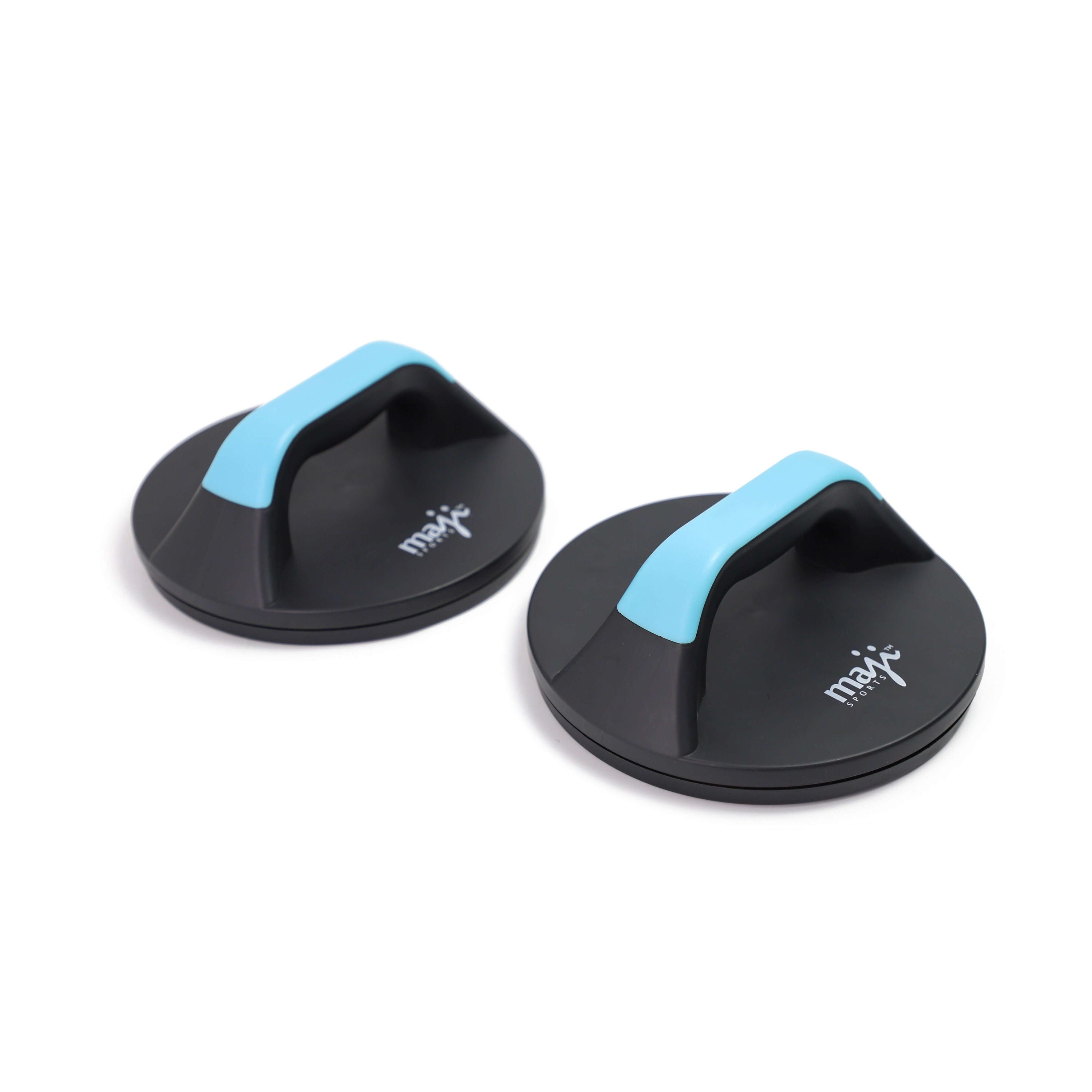 Two Rotating Push Up Handles with ergonomic design and skid-resistant pads for safe workouts.