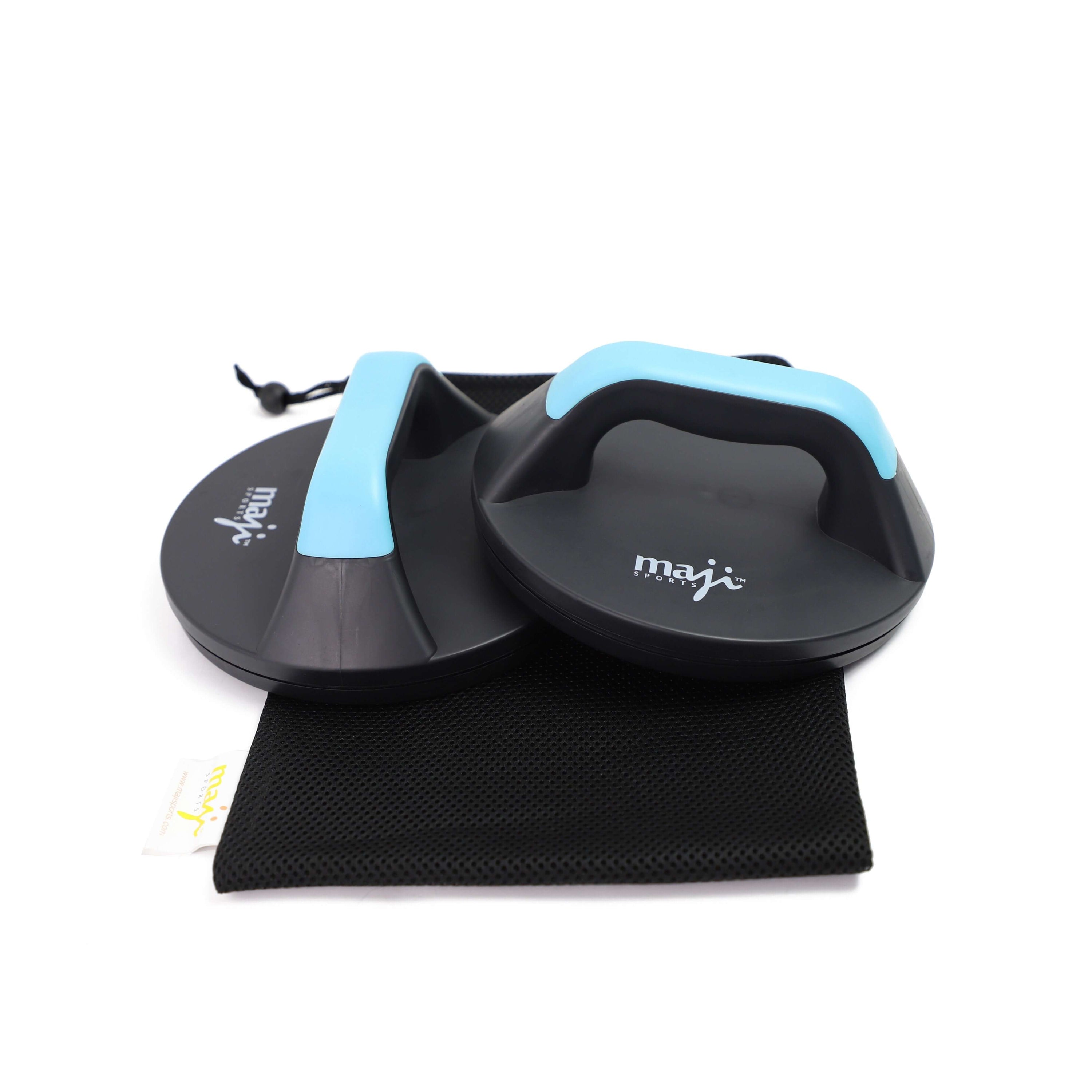 Two Rotating Push Up Handles with ergonomic design and skid-resistant pads for safe workouts.