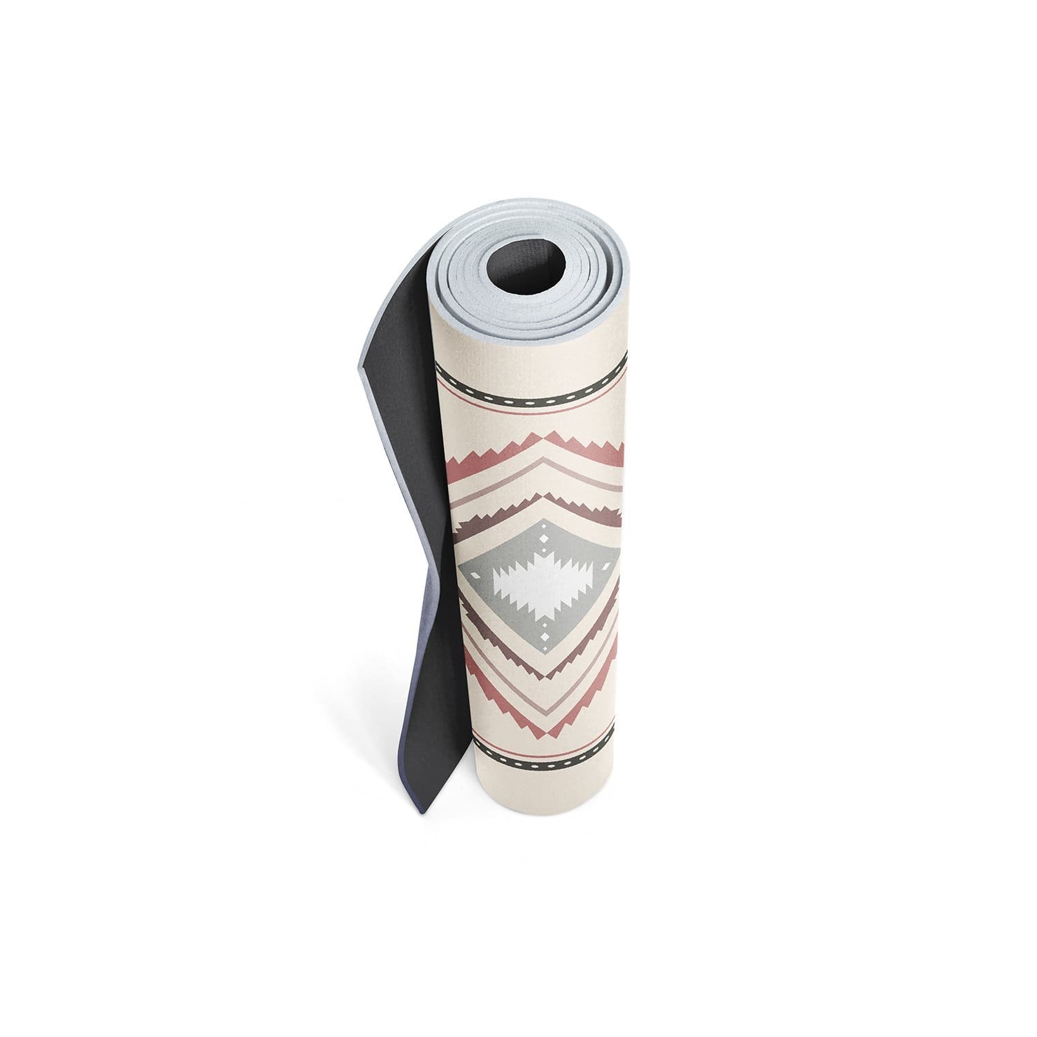 Simone Trekk Travel Yoga Mat in a serene outdoor setting, showcasing its lightweight design and textured surface.