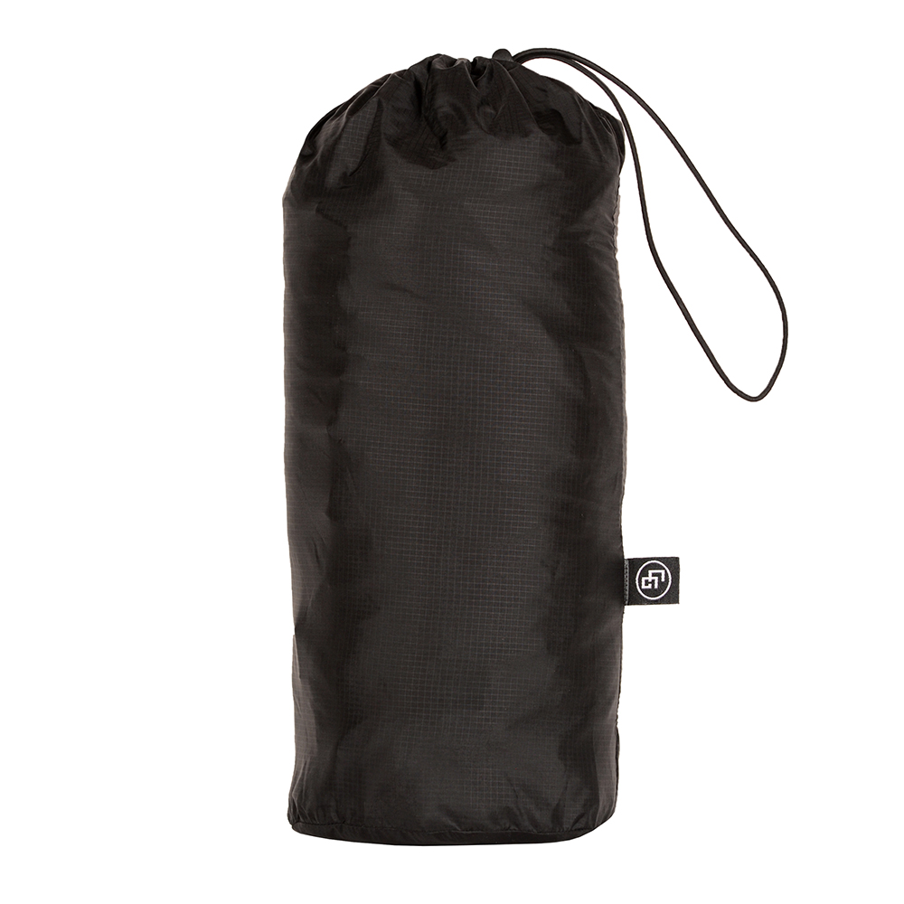 A cozy Sleeping Bag Hoodie made from DWR coated microfiber nylon, featuring an adjustable hood, zippered pockets, and a stylish design for outdoor adventures.