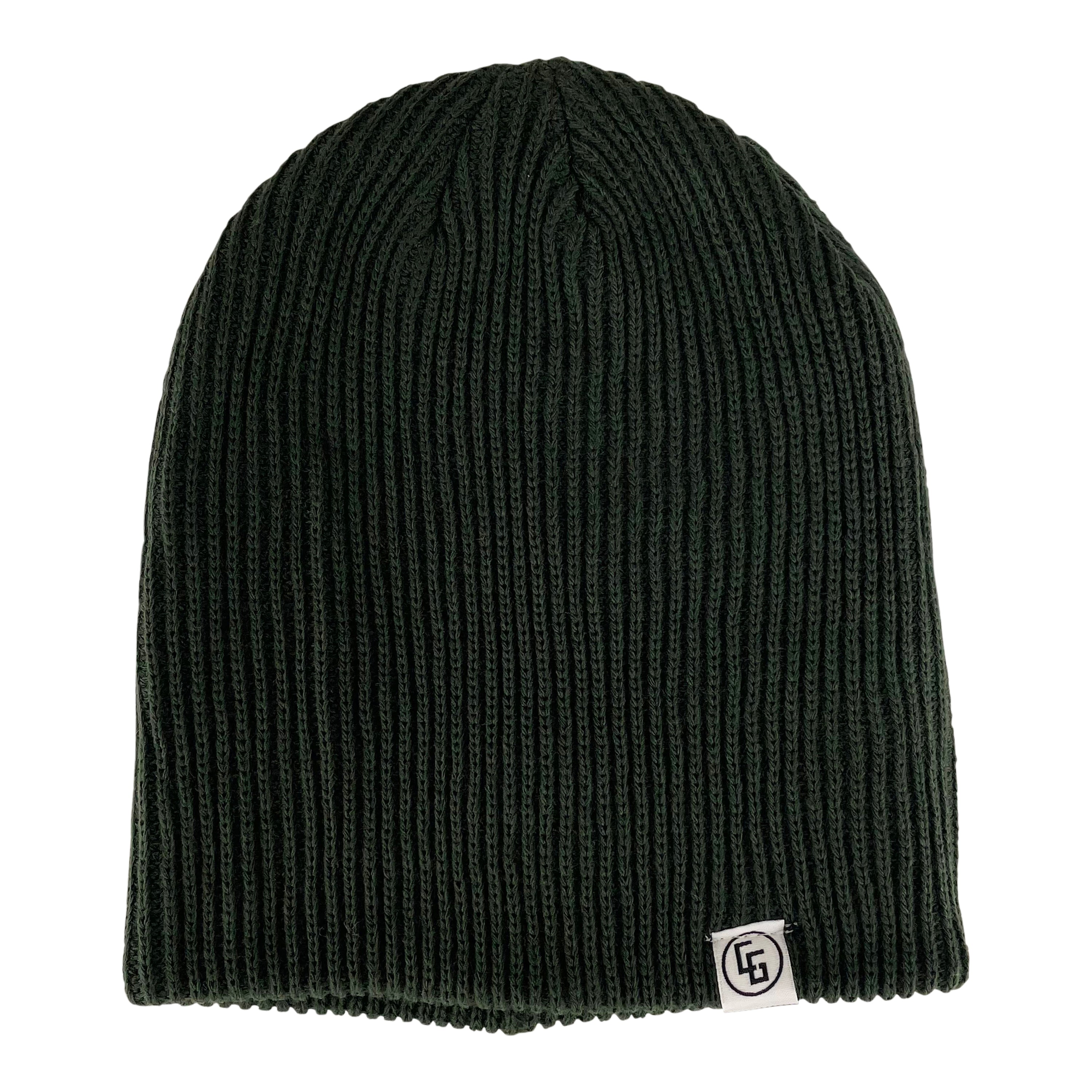 Standard Beanie made from 100% acrylic, featuring a custom woven label and an iron-on patch, perfect for winter wear.