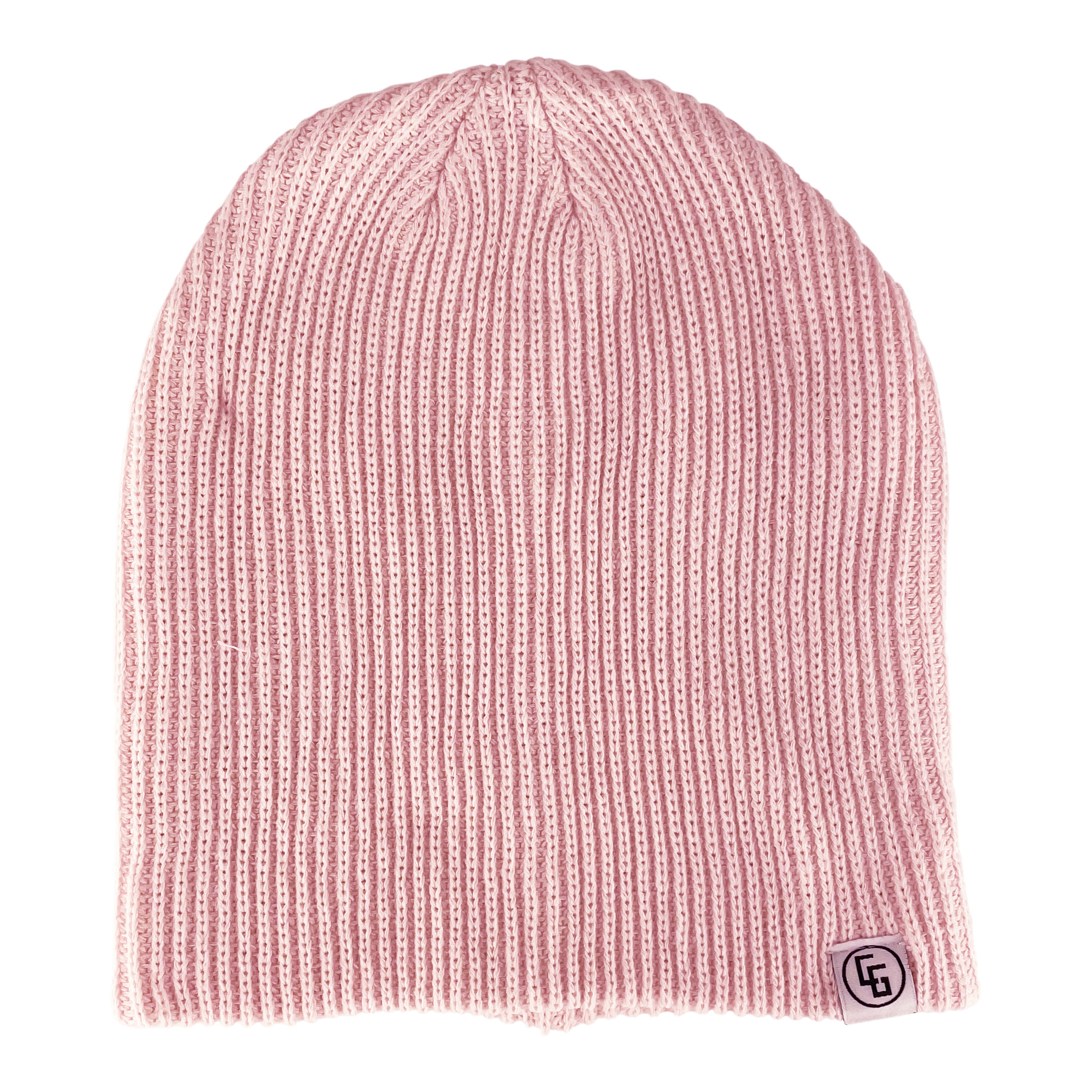 Standard Beanie made from 100% acrylic, featuring a custom woven label and an iron-on patch, perfect for winter wear.