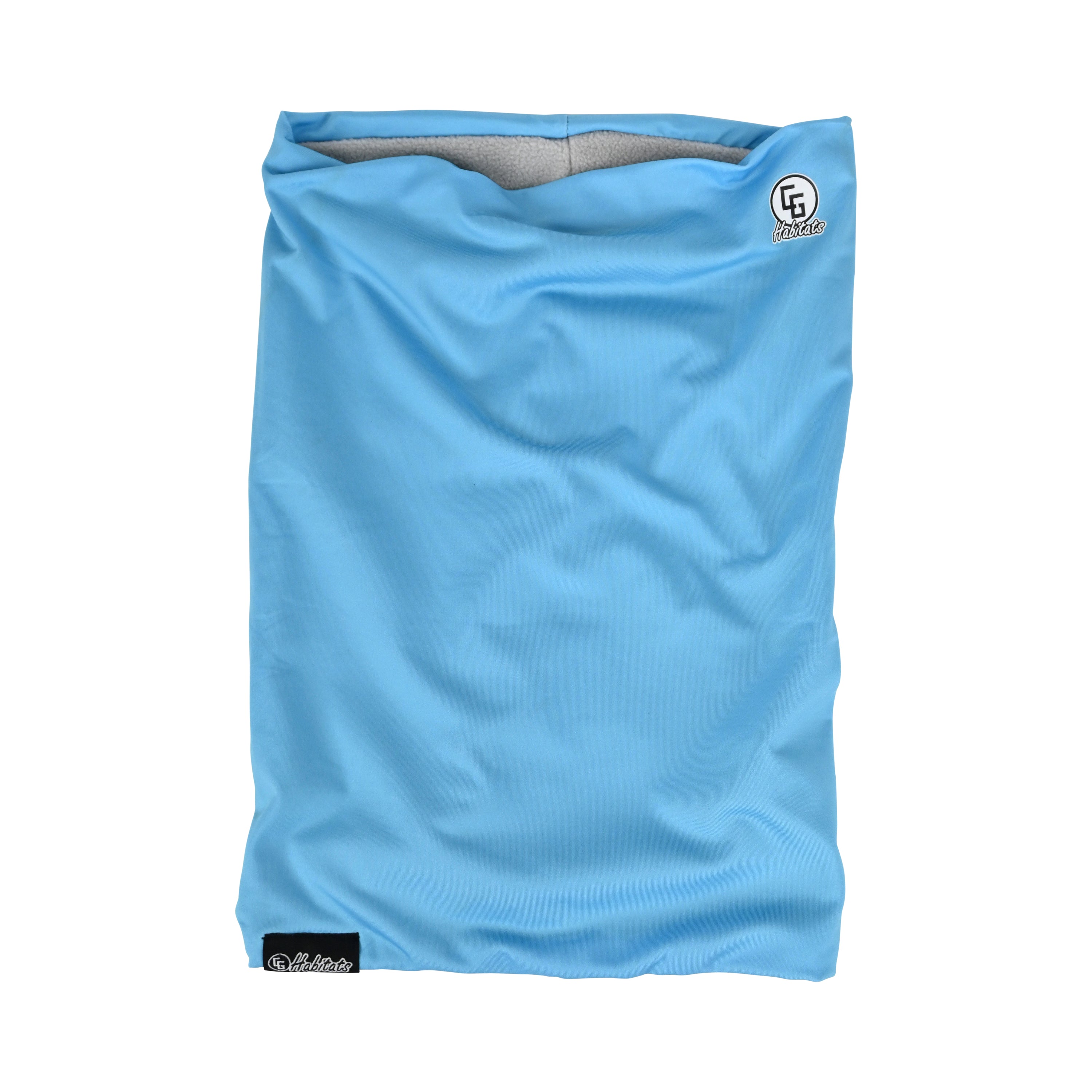 Stretch neck gaiters with fleece lining, designed for warmth and protection against the elements, featuring a tube construction and UV protection.