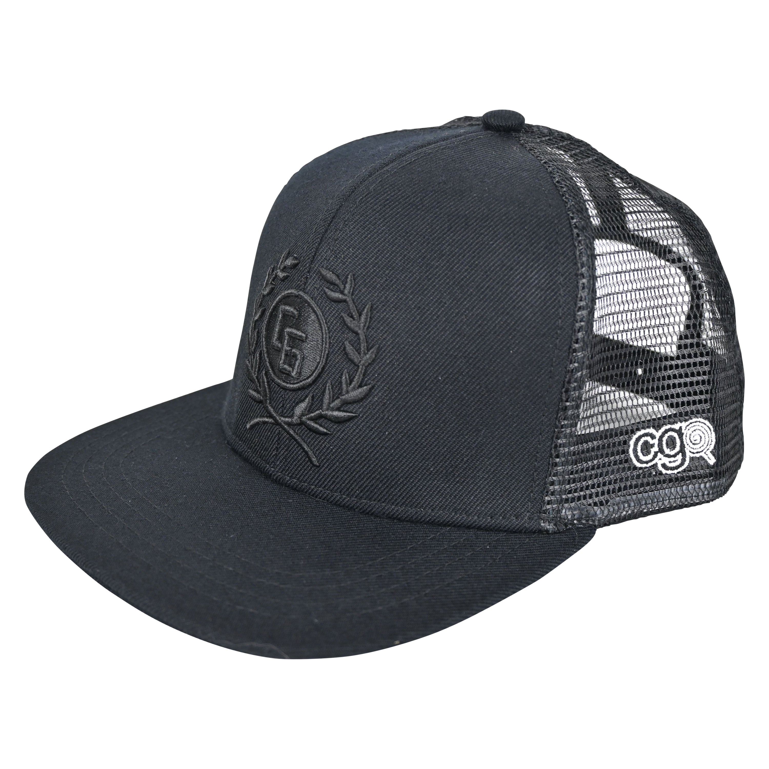 Veteran Trucker Hat featuring a wool blend, deep fit snapback, and luxurious 3-D embroidery with an iron-on patch.