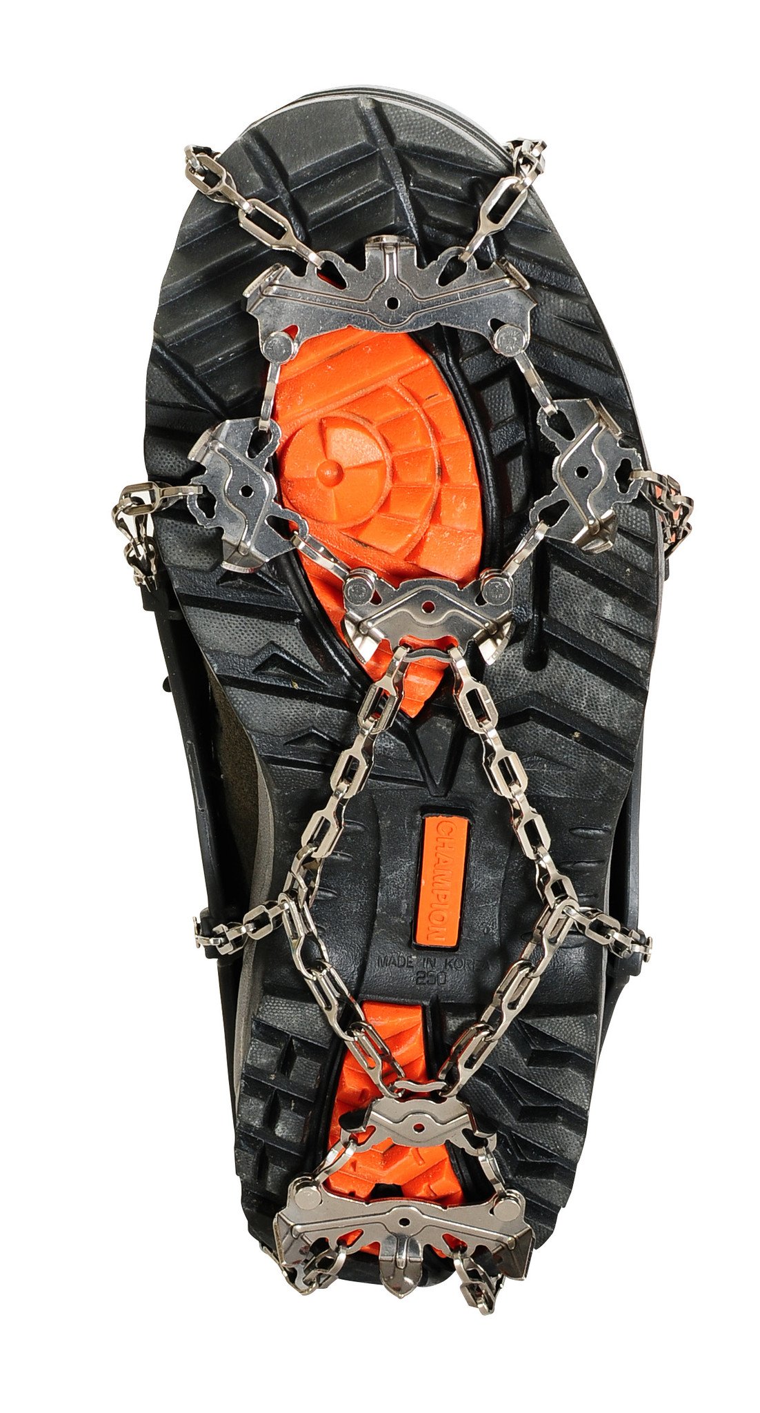 Yatta Life Trail Spikes Crampon Ice Grips in a compact pouch, showcasing durable stainless steel spikes and elastomer harness for secure fit.