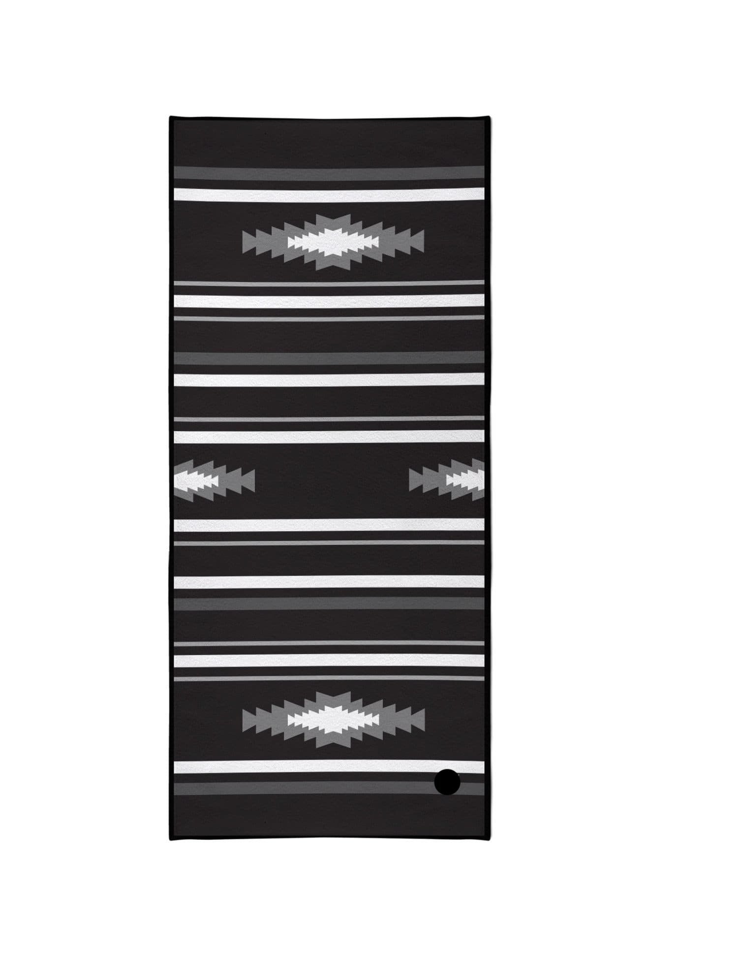 Yoga Towel Dark Suzy featuring a slip-resistant silicon underside and soft microfiber material, measuring 24"x72".