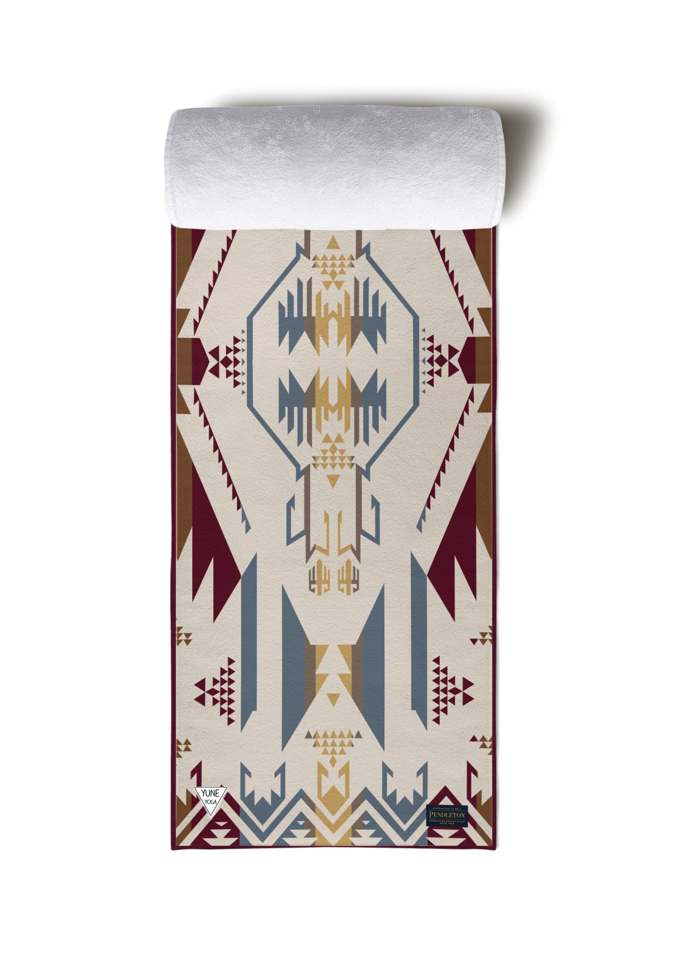 Yoga Towel Pendleton White Sands featuring a slip-resistant design and ultra-absorbent microfiber material, perfect for yoga practice.