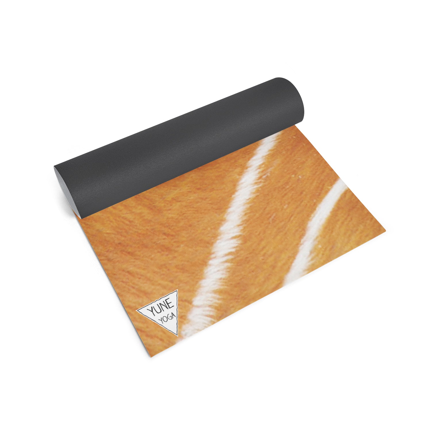 Yune Yoga Mat Bongo 5mm featuring a vibrant animal design, made from eco-friendly PER material, showcasing its non-slip texture and extra thickness.