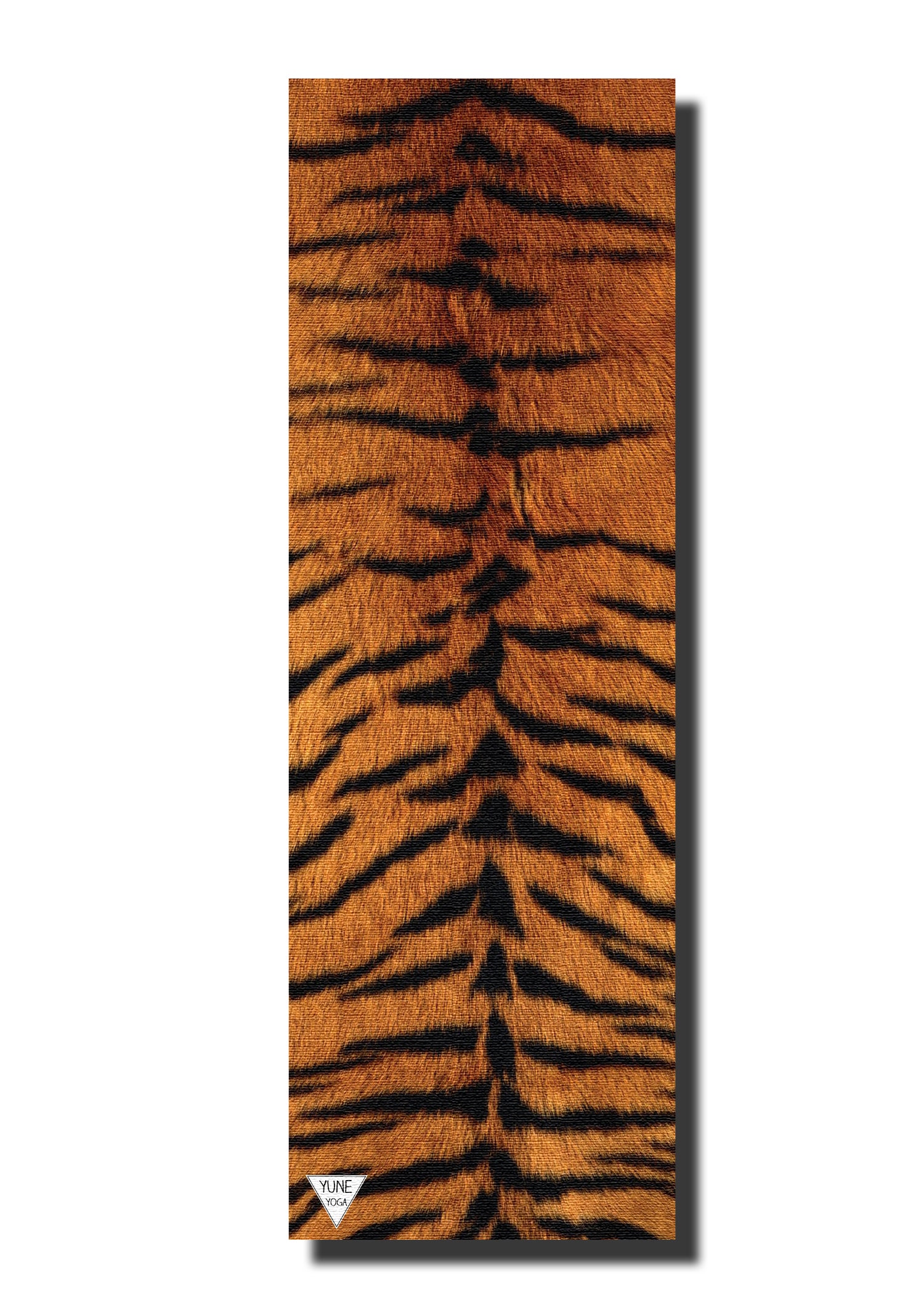 Yune Yoga Mat Tiger 5mm featuring a vibrant tiger design, made from eco-friendly materials, perfect for yoga and exercise.