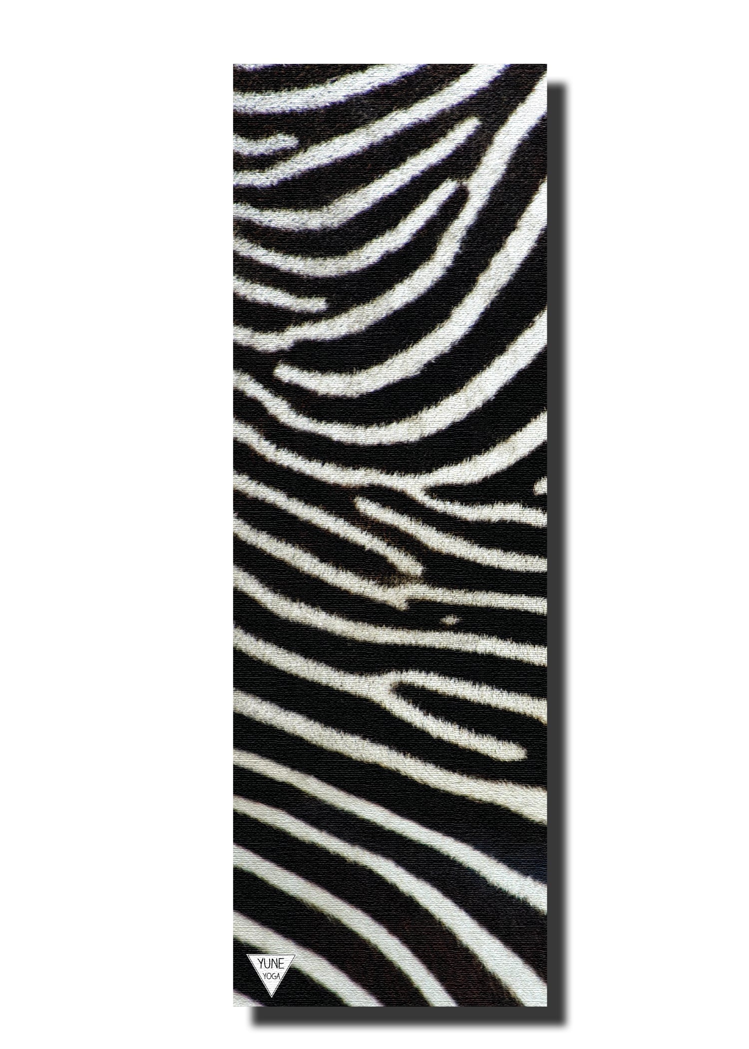 Yune Yoga Mat Zebra 5mm featuring a stylish zebra print design, made from eco-friendly materials, ideal for yoga and exercise.