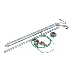 Action Pump ACT-CH-21 FM Approved Safety Pump, chrome steel construction with grounding kit and accessories for flammable liquids.