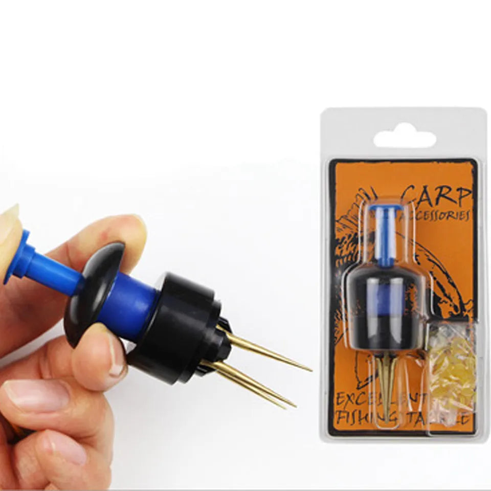 Brass Red Bug Live Bait Fishing Kit featuring a lifelike Brass Red Bug and Copper Bloodworm Clip, ideal for attracting fish.