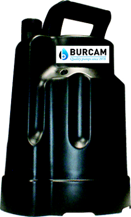 Burcam 300528 0.25 HP Dewatering Utility Pump with a sleek design, ideal for water removal applications.