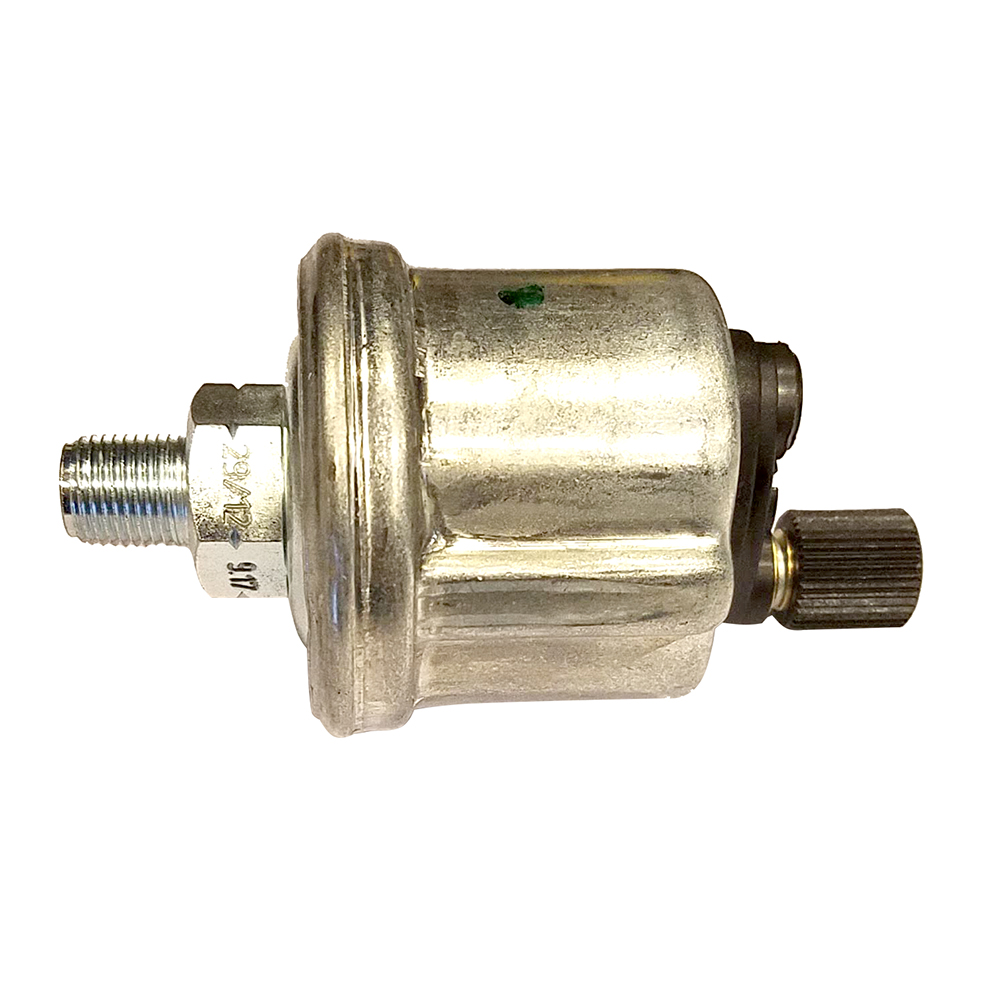 Faria Beede Instruments 90526 Oil Pressure Sender with 0.12 in. NPTF fitting, designed for marine use, showcasing its durable construction.