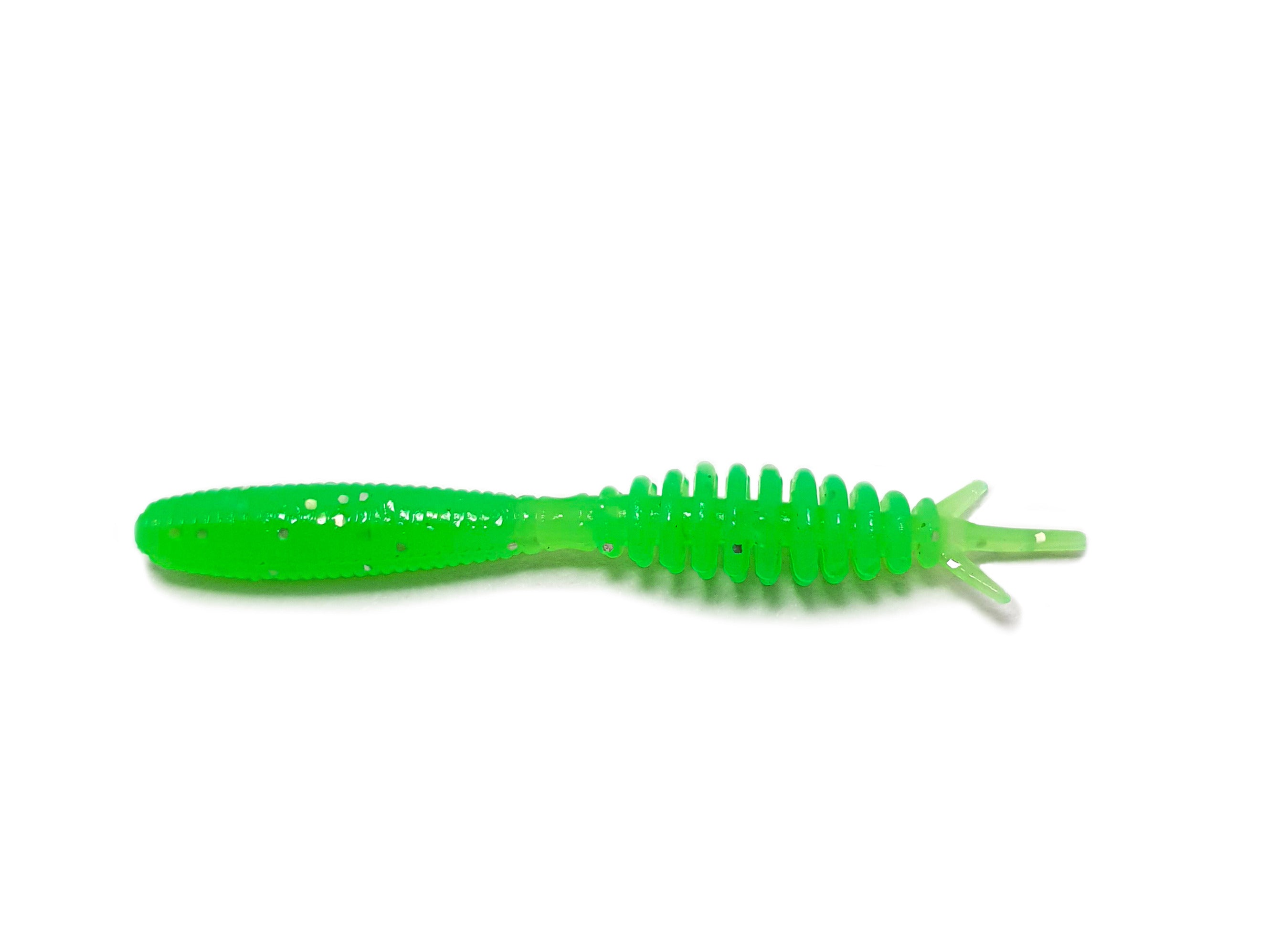 Maggot 1.5'' Perch Killer bait pack with 10 silicone larvae designed for effective perch fishing.