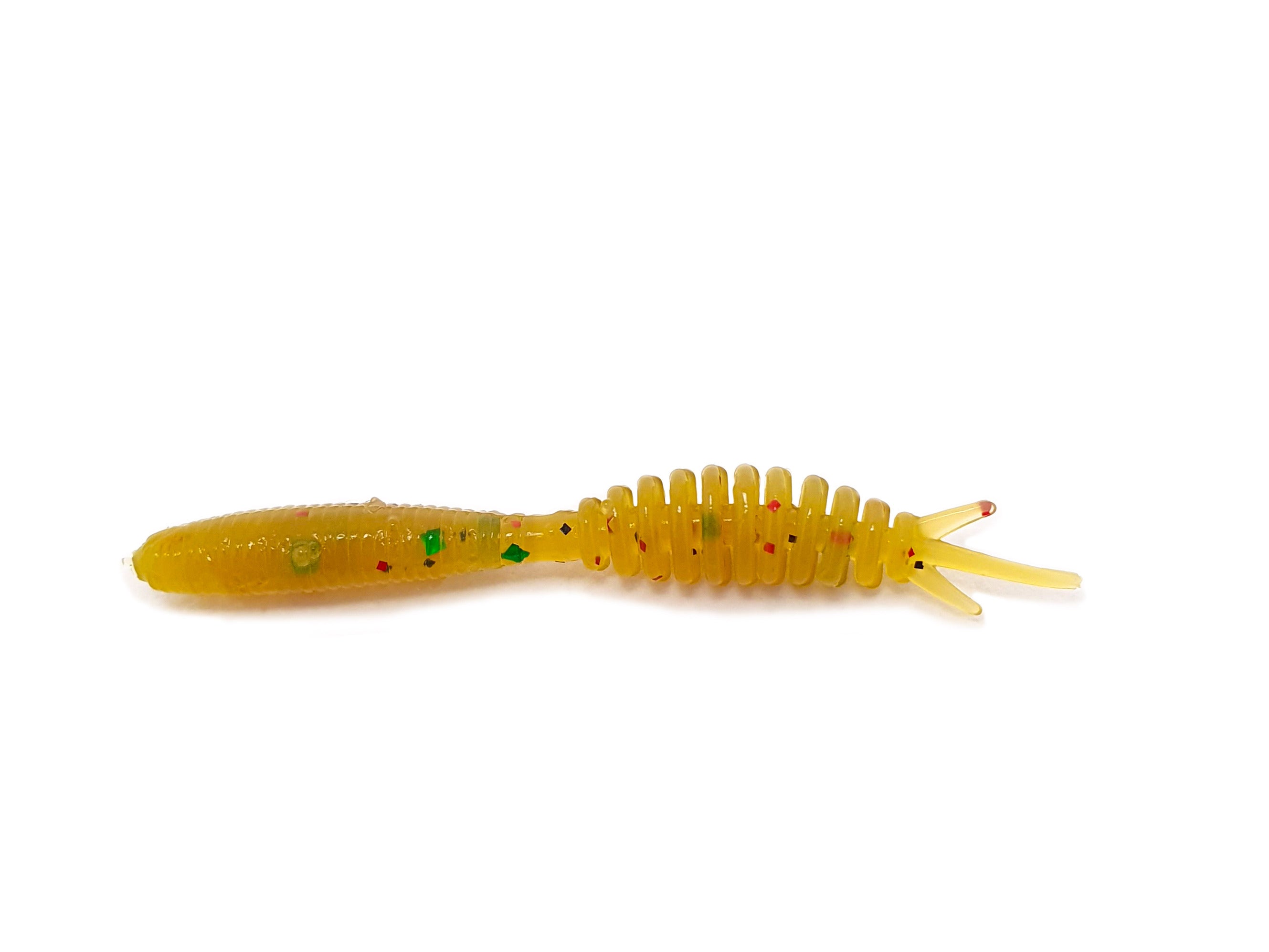 Maggot 1.5'' Perch Killer bait pack with 10 silicone larvae designed for effective perch fishing.