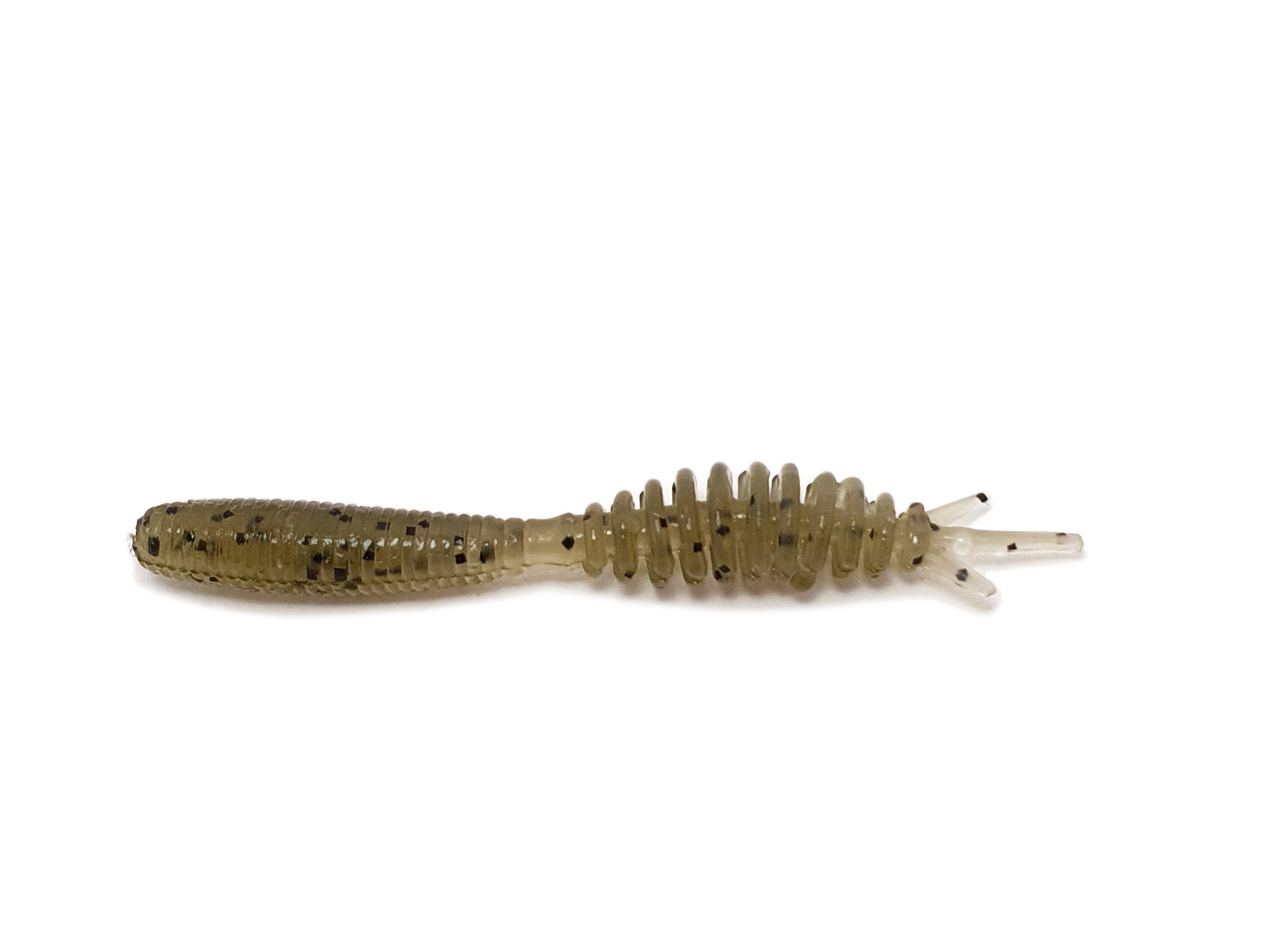 Maggot 1.5'' Perch Killer bait pack with 10 silicone larvae designed for effective perch fishing.