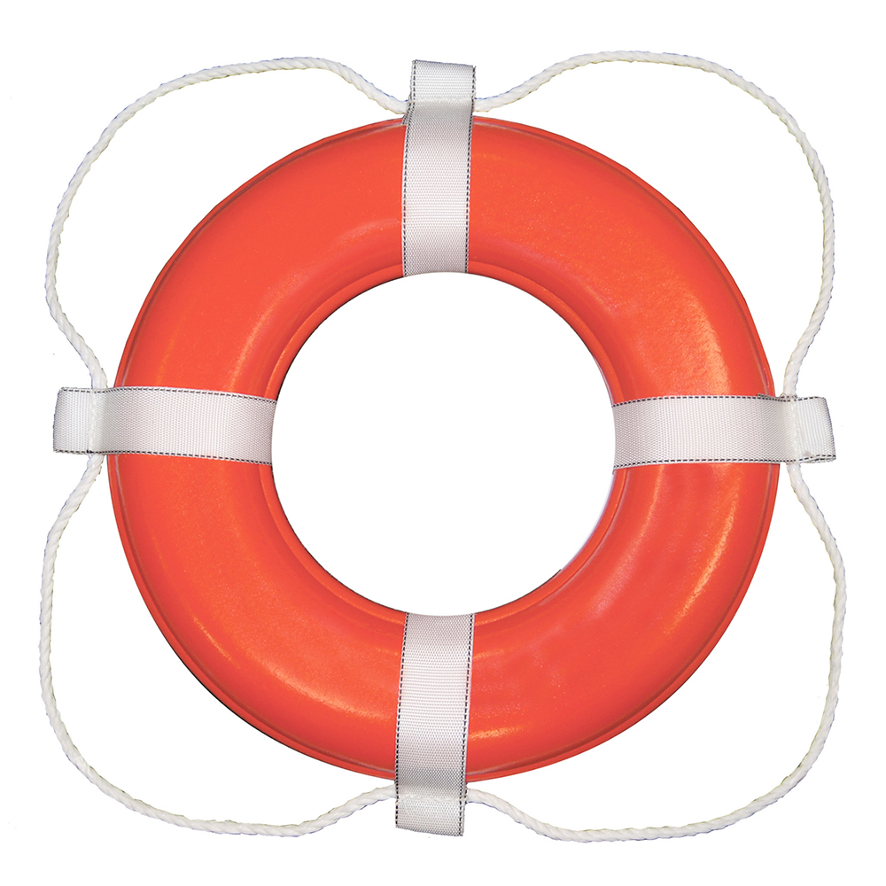 Main Taylor Made 383 30 in. Foam Ring Buoy, Orange & White image