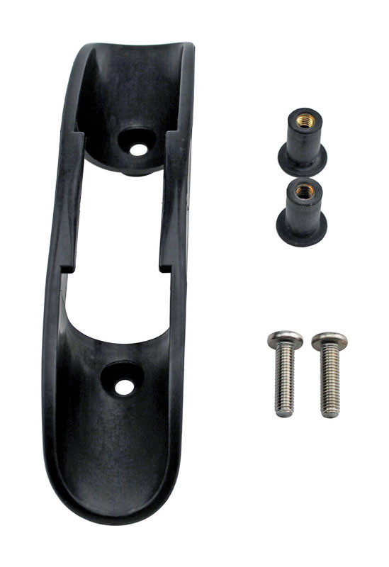 Yakgear 8796401 Nylon Paddle Clip Kit in black, taco-shaped design for secure paddle storage, includes hardware for easy installation.