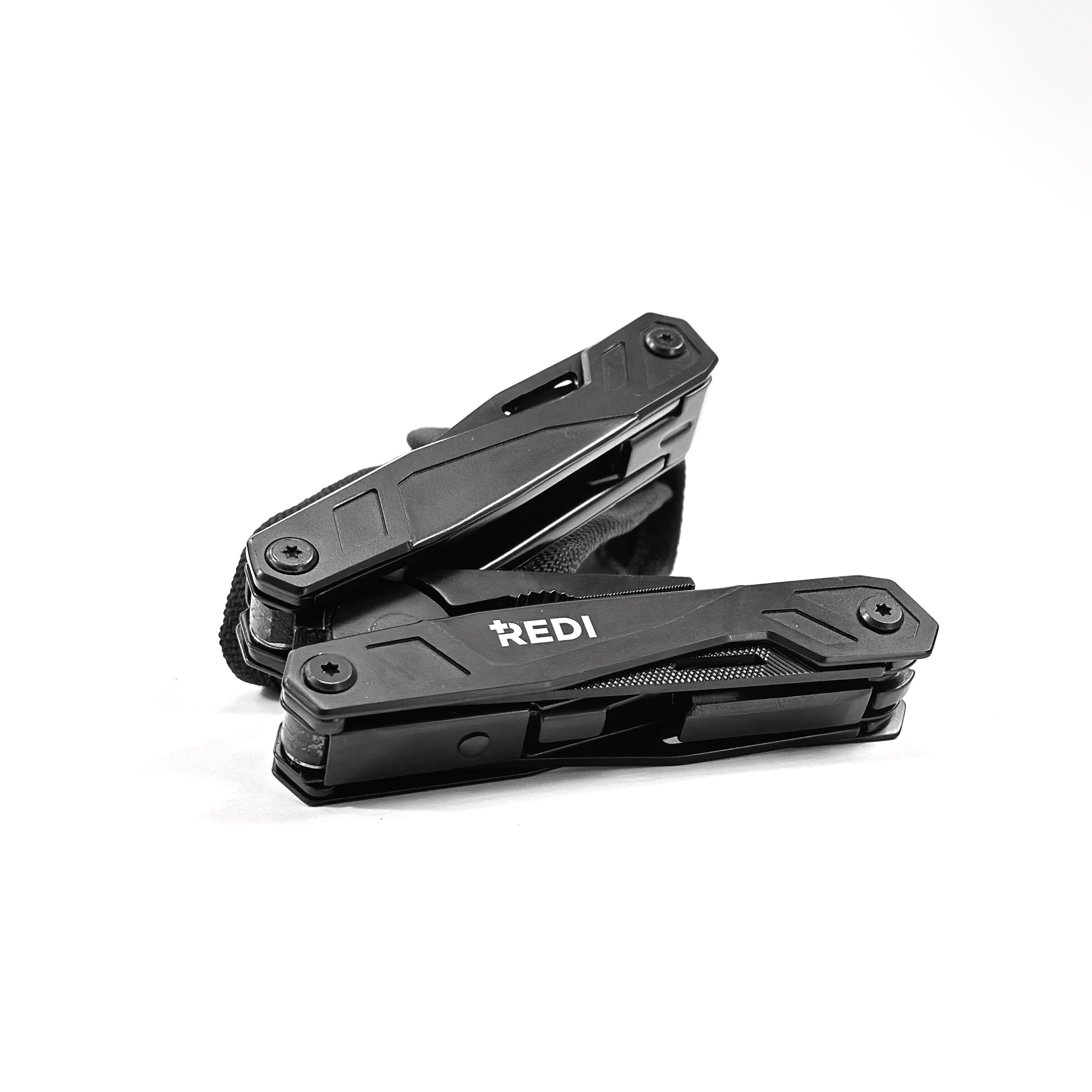 A compact 21-in-1 stainless steel multi-tool featuring pliers, knife, saw, and various other tools, ideal for outdoor and everyday use.