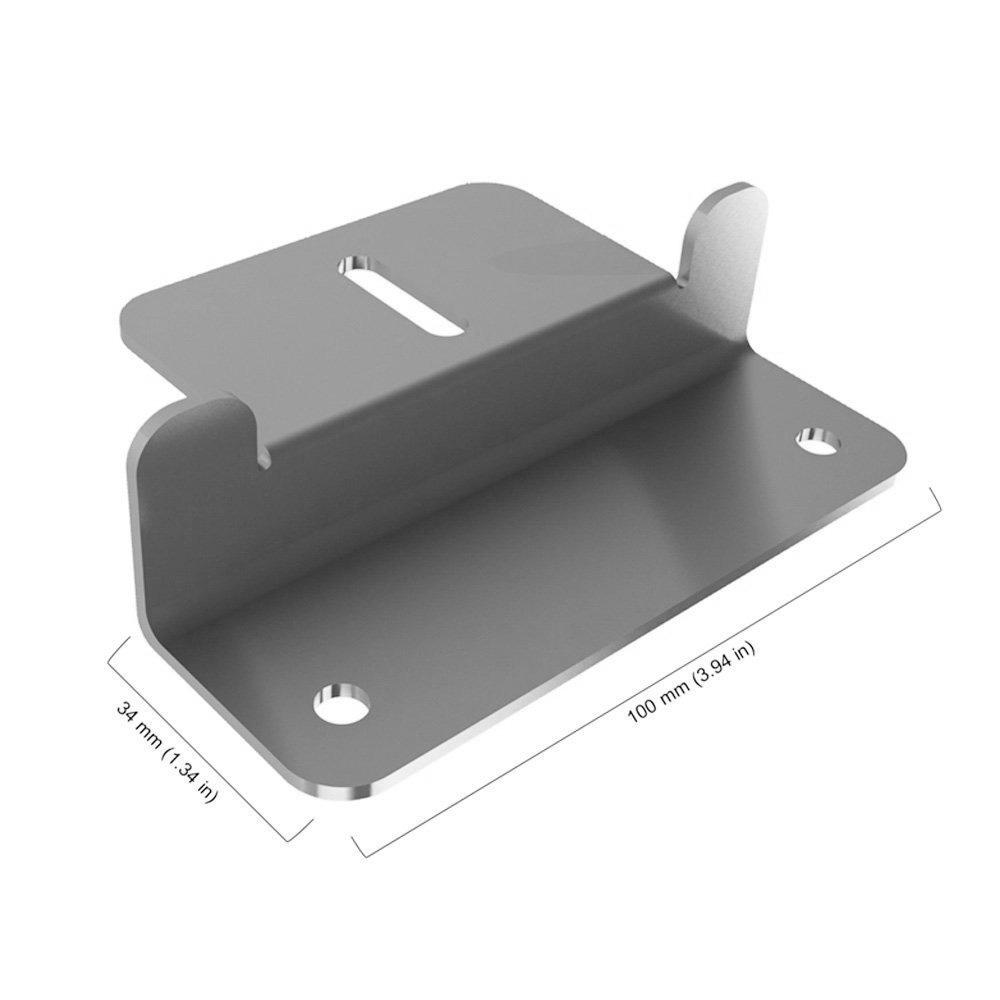 ACOPOWER Solar Panel Mounting Z Bracket made of lightweight aluminum, featuring multiple holes for secure installation and stainless steel fasteners.