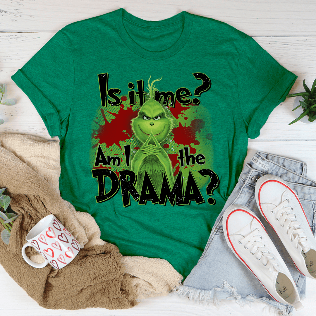 Am I The Drama T-Shirt featuring a playful phrase, made from soft ring-spun cotton with durable stitching.