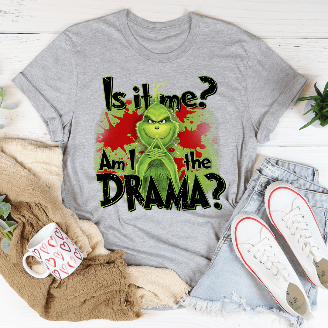 Am I The Drama T-Shirt featuring a playful phrase, made from soft ring-spun cotton with durable stitching.