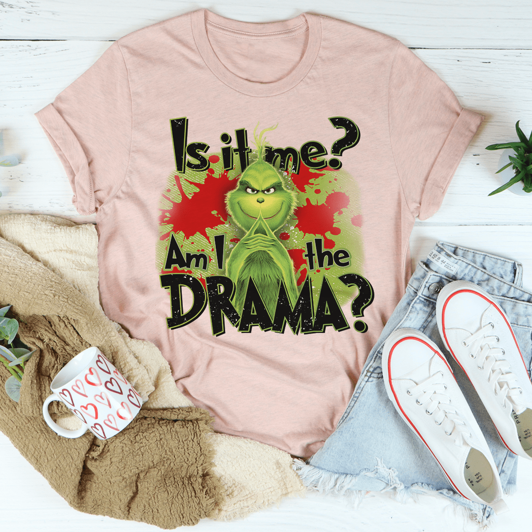 Am I The Drama T-Shirt featuring a playful phrase, made from soft ring-spun cotton with durable stitching.