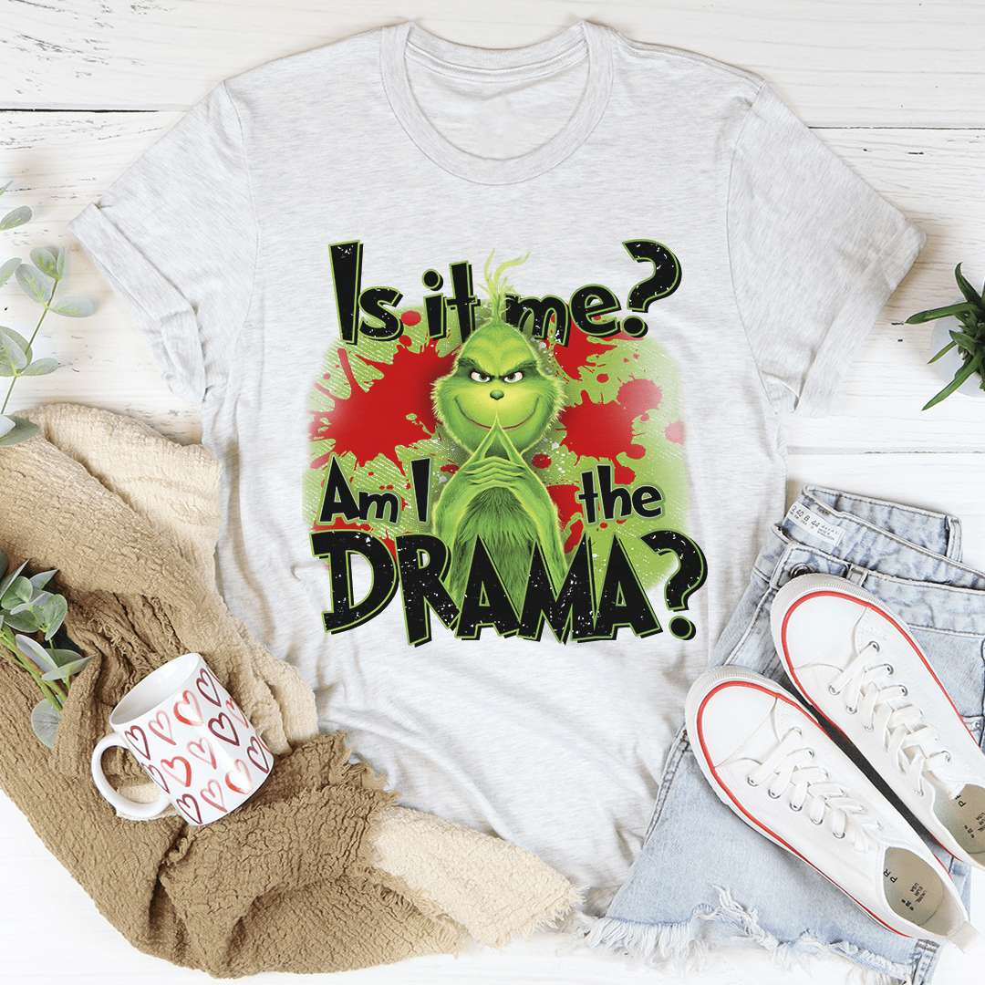 Am I The Drama T-Shirt featuring a playful phrase, made from soft ring-spun cotton with durable stitching.