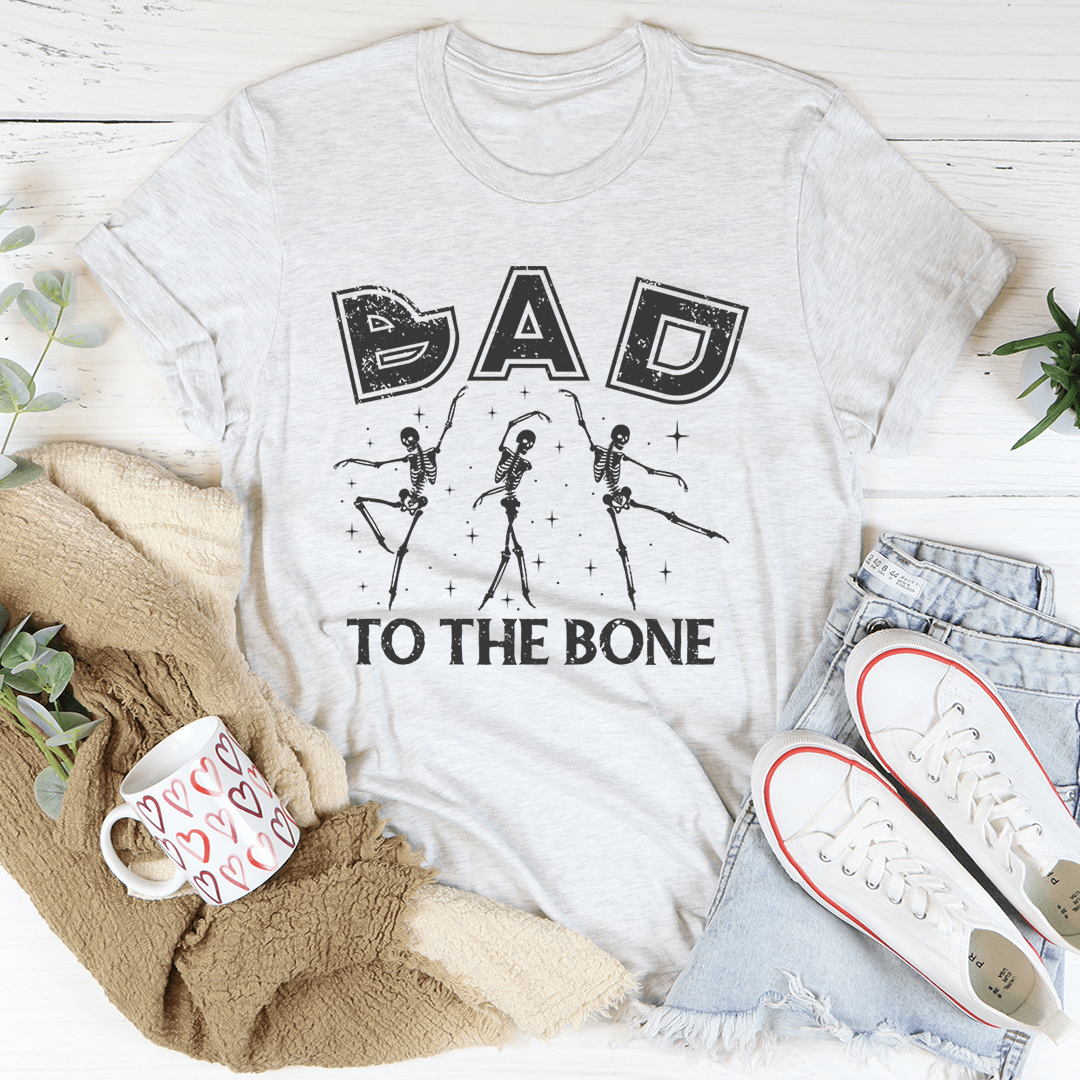 Bad To The Bone Tee featuring a classic design in soft ring-spun cotton, showcasing double stitching for durability.