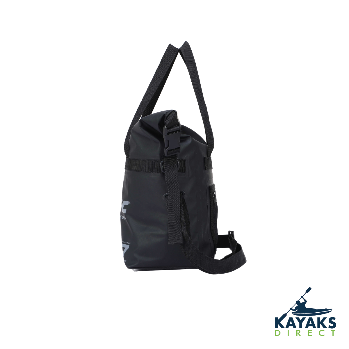 Baltic Arctic Cooler Bag in a kayak, showcasing its water-repellent material and spacious design.