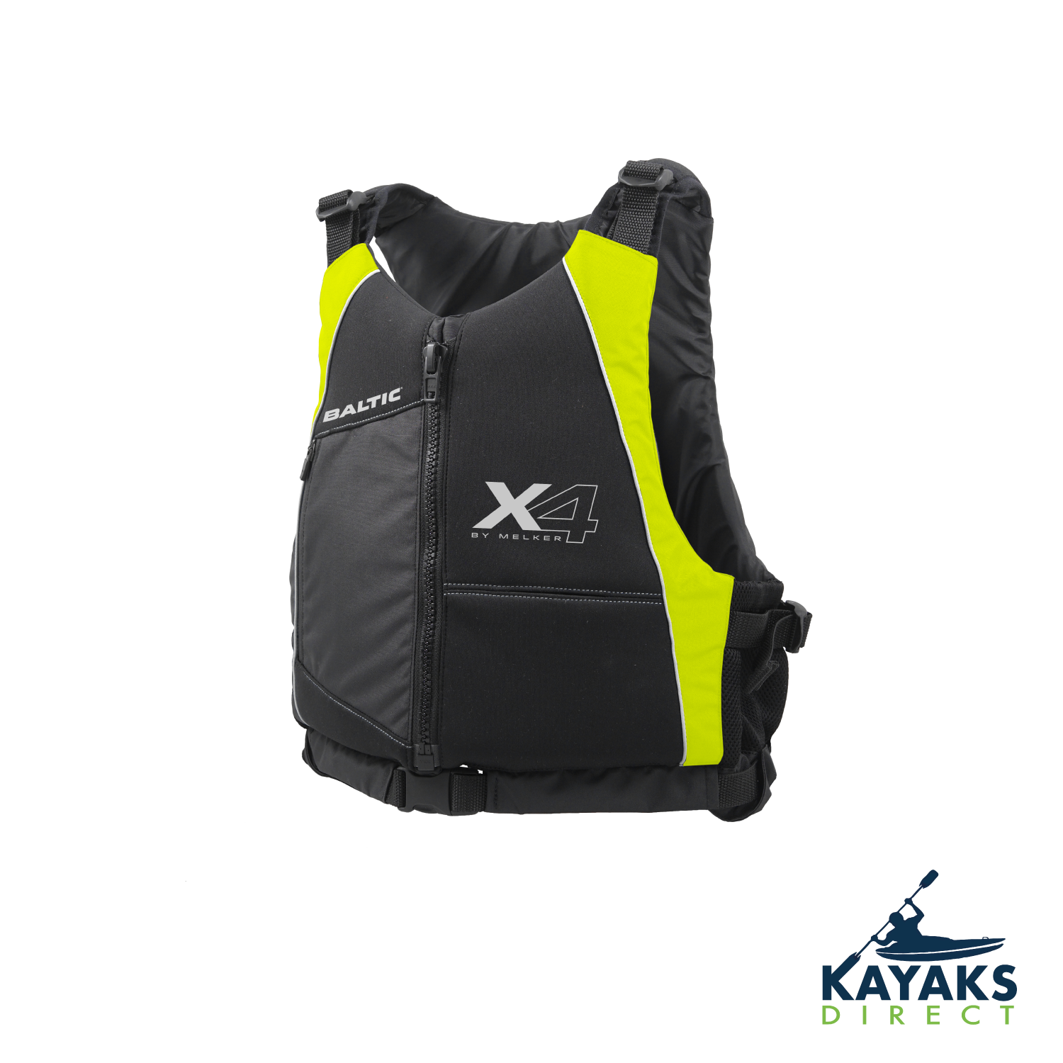 Baltic Touring X4 Buoyancy Aid designed for kayaking, featuring adjustable straps, zip pockets, and reflective elements for safety.