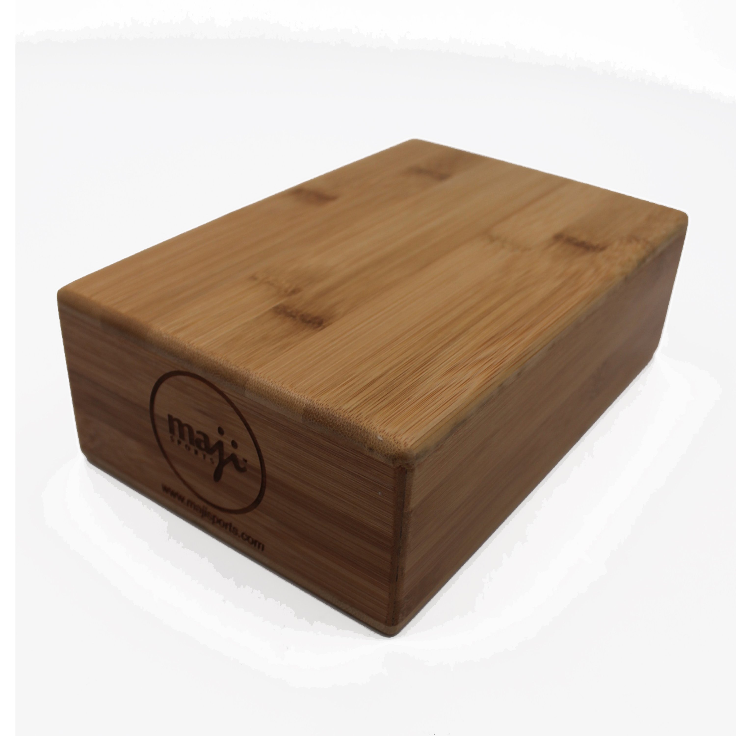 Eco-friendly Bamboo Yoga Block with smooth finish and round edges, ideal for yoga practice.