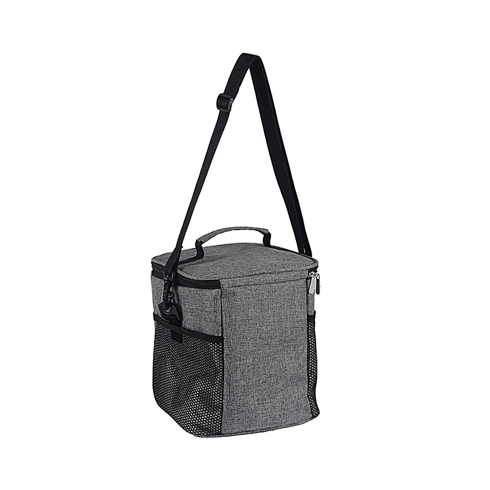 Biggdesign Cats Kühltasche in grau, 10 L, mit gepolsterten Griffen und verstellbarem Schultergurt, ideal für Picknick und Reisen.